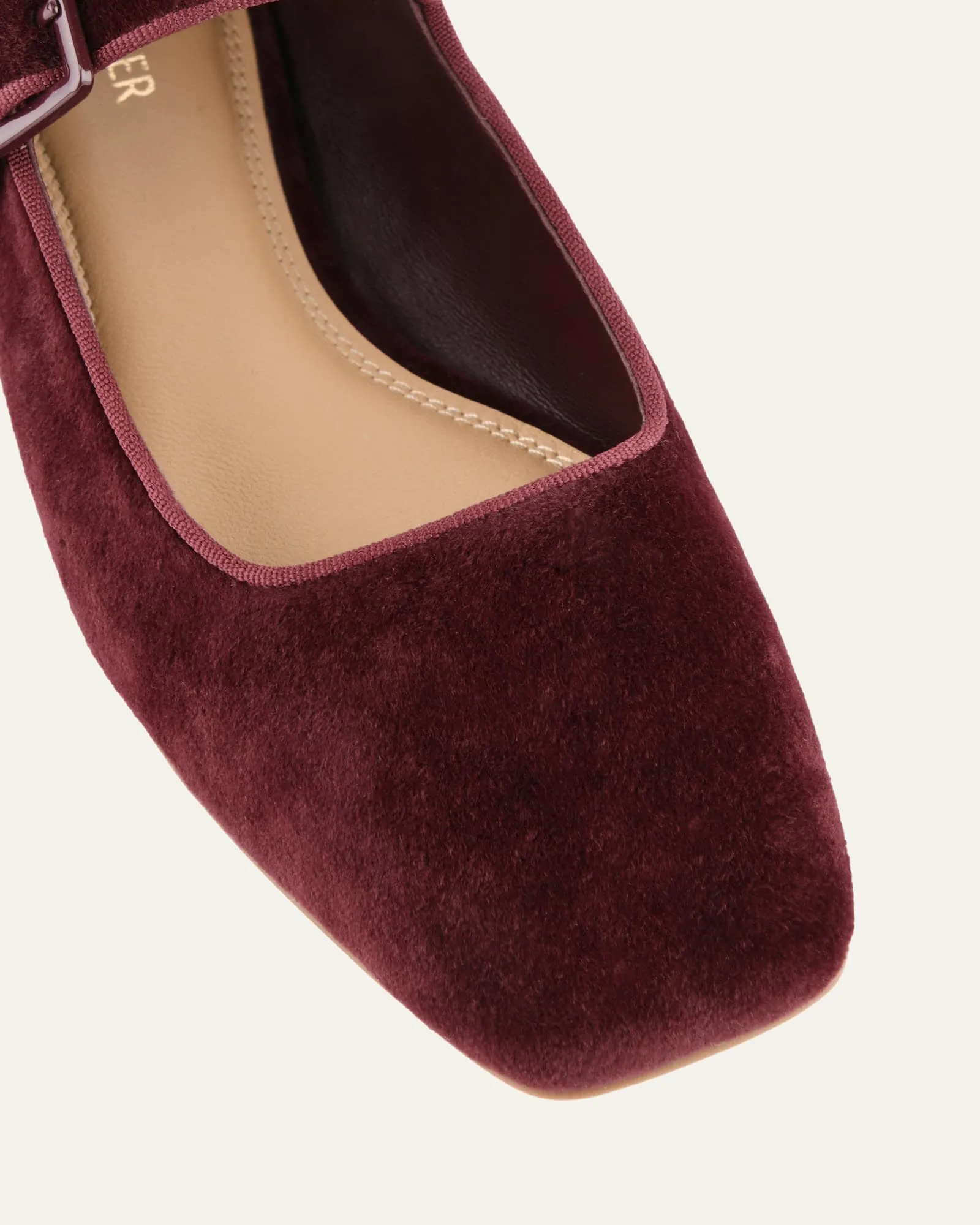 SERAFINA CASUAL FLATS MERLOT VELVET sold by Jo Mercer product image thumbnail 3