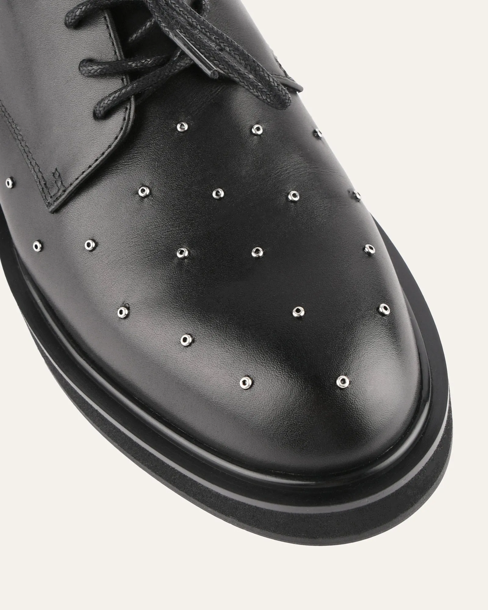 IKER LACE UPS BLACK LEATHER sold by Jo Mercer product image thumbnail 4
