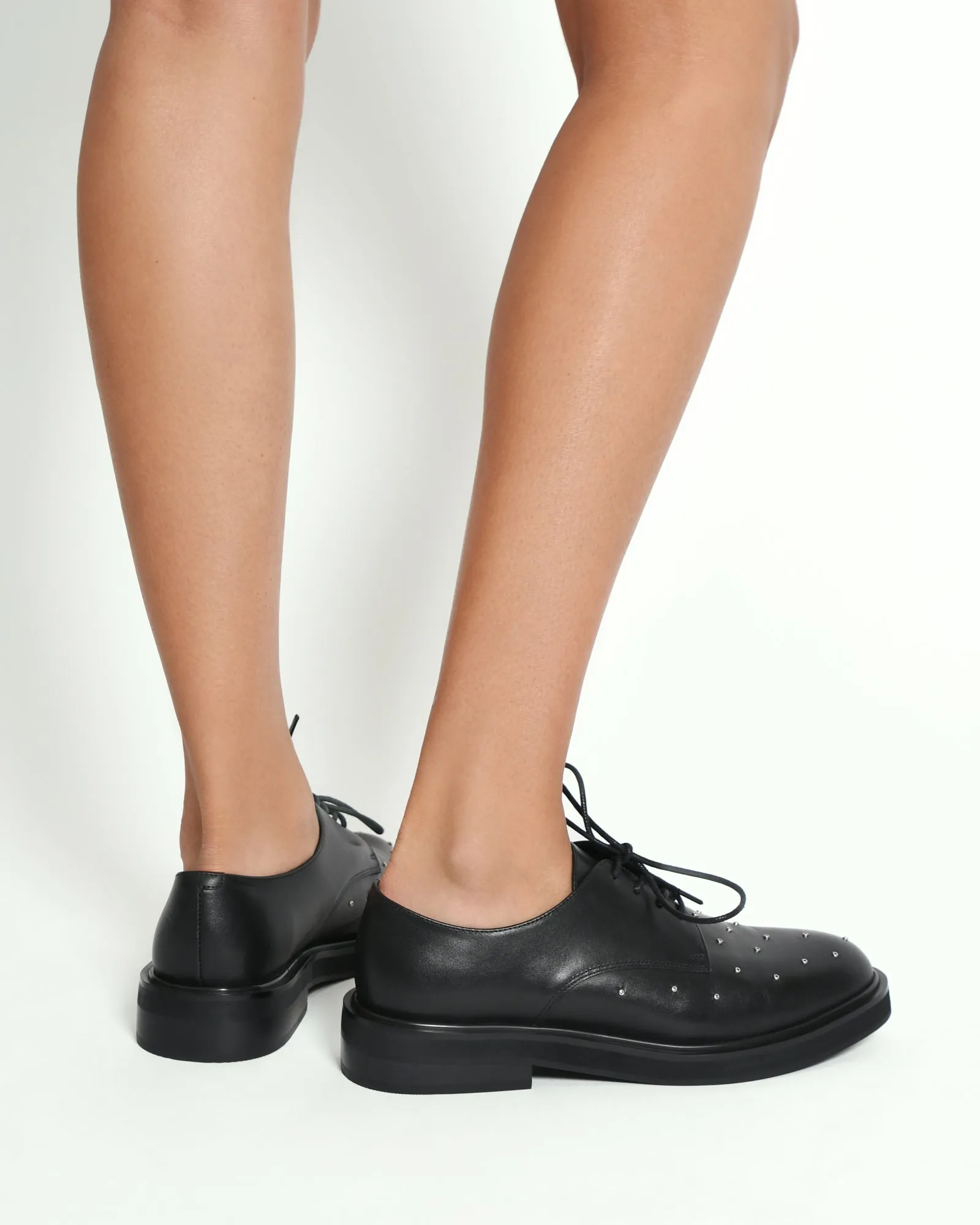 IKER LACE UPS BLACK LEATHER sold by Jo Mercer product image thumbnail 2