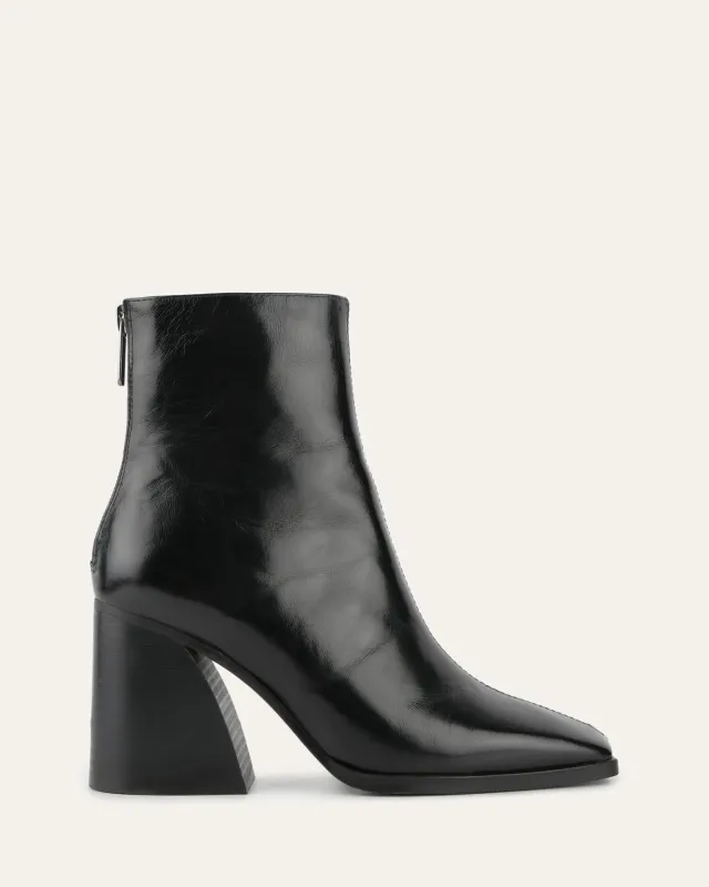 HATTIE HIGH ANKLE BOOTS BLACK LEATHER sold by Jo Mercer