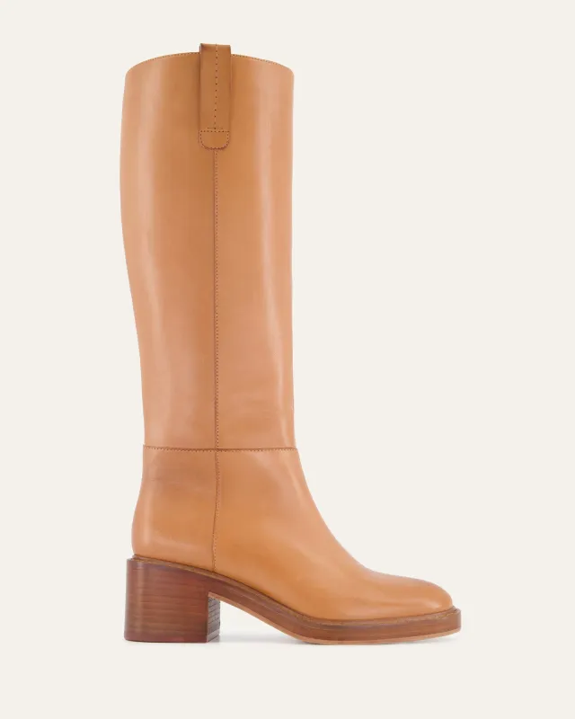 RIO KNEE BOOTS BRANDY LEATHER sold by Jo Mercer