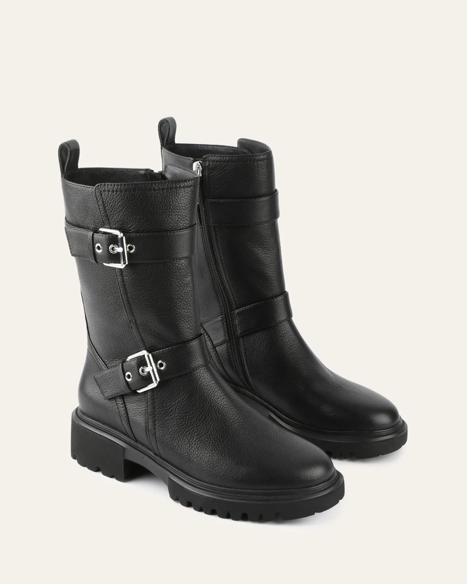 ELLIOT FLAT ANKLE BOOTS BLACK LEATHER sold by Jo Mercer product image thumbnail 2