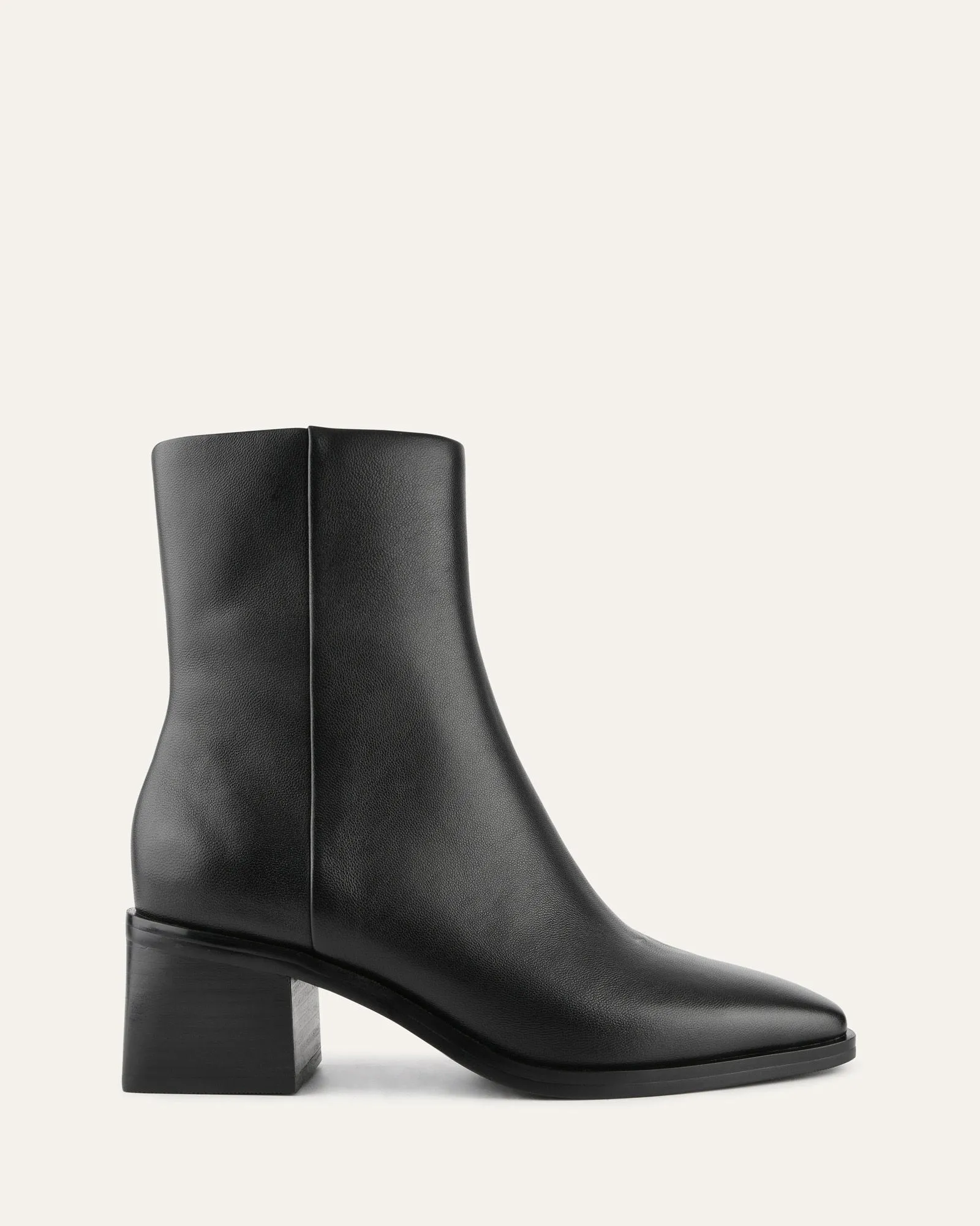 QUADE MID ANKLE BOOTS BLACK LEATHER sold by Jo Mercer