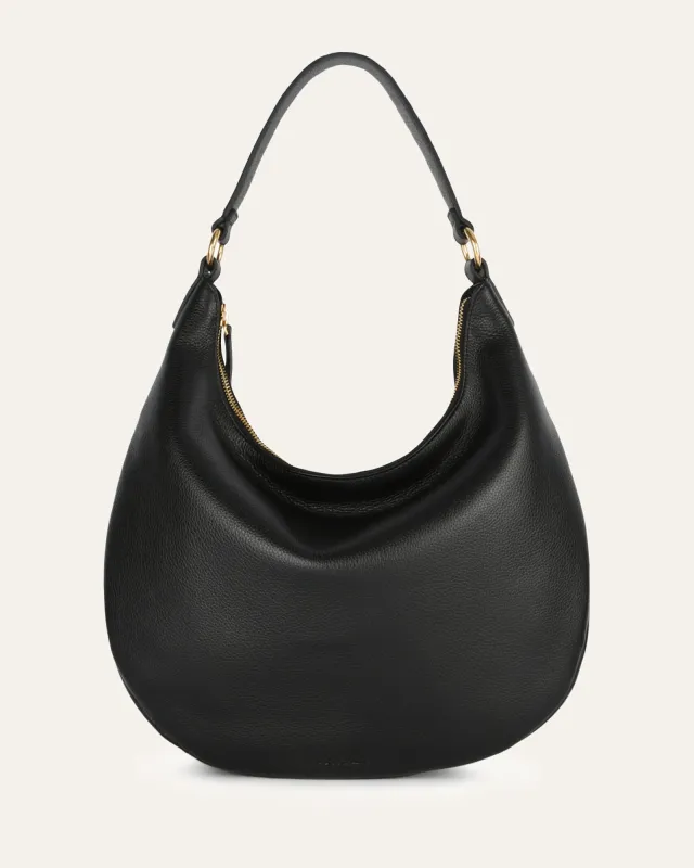 MARGO SHOULDER BAG BLACK LEATHER sold by Jo Mercer