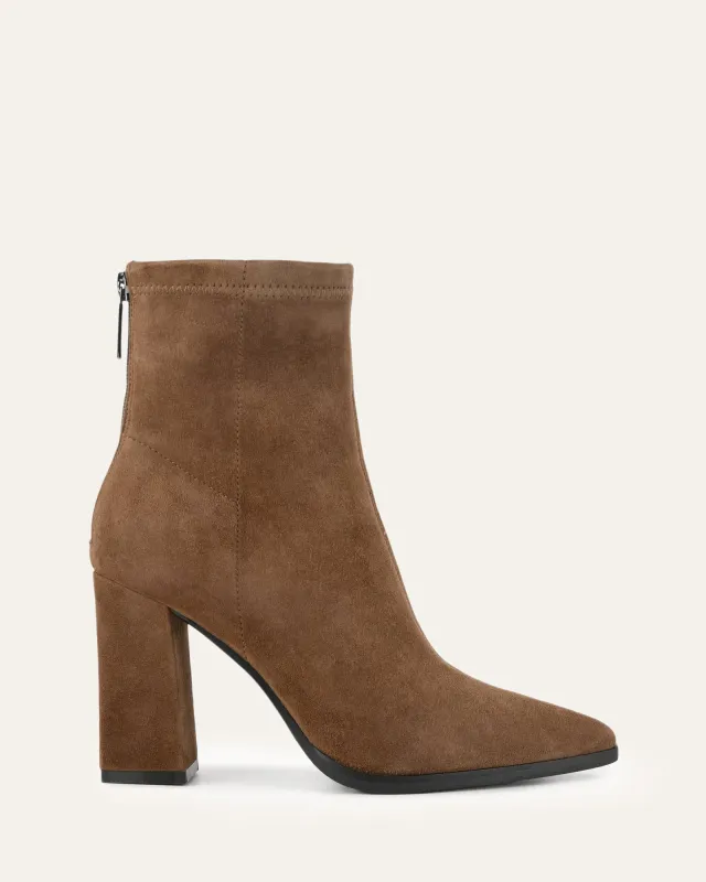TEO HIGH ANKLE BOOTS BARK SUEDE made by Jo Mercer