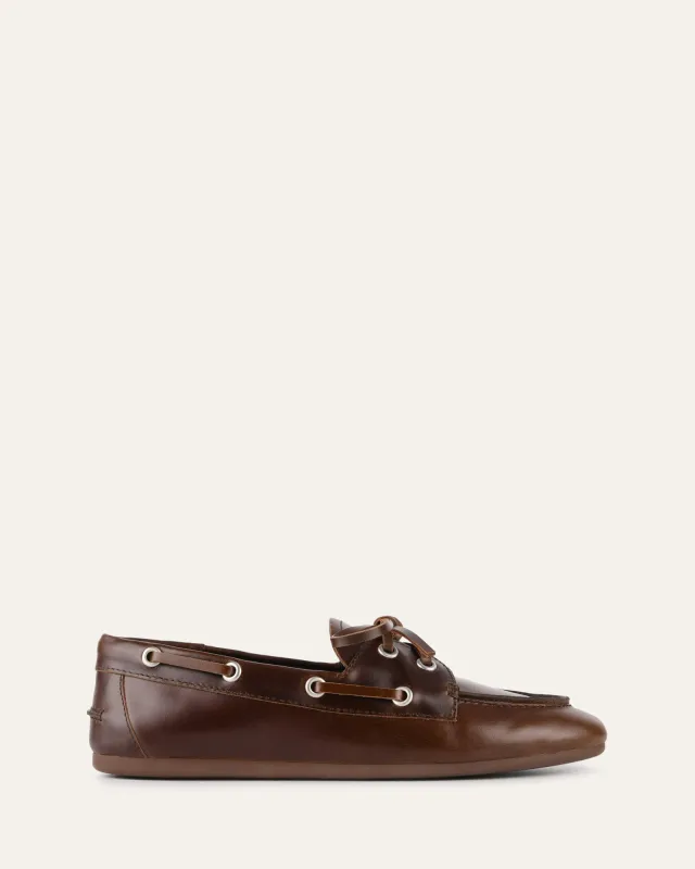 HELM LOAFERS PECAN WAXED LEATHER sold by Jo Mercer