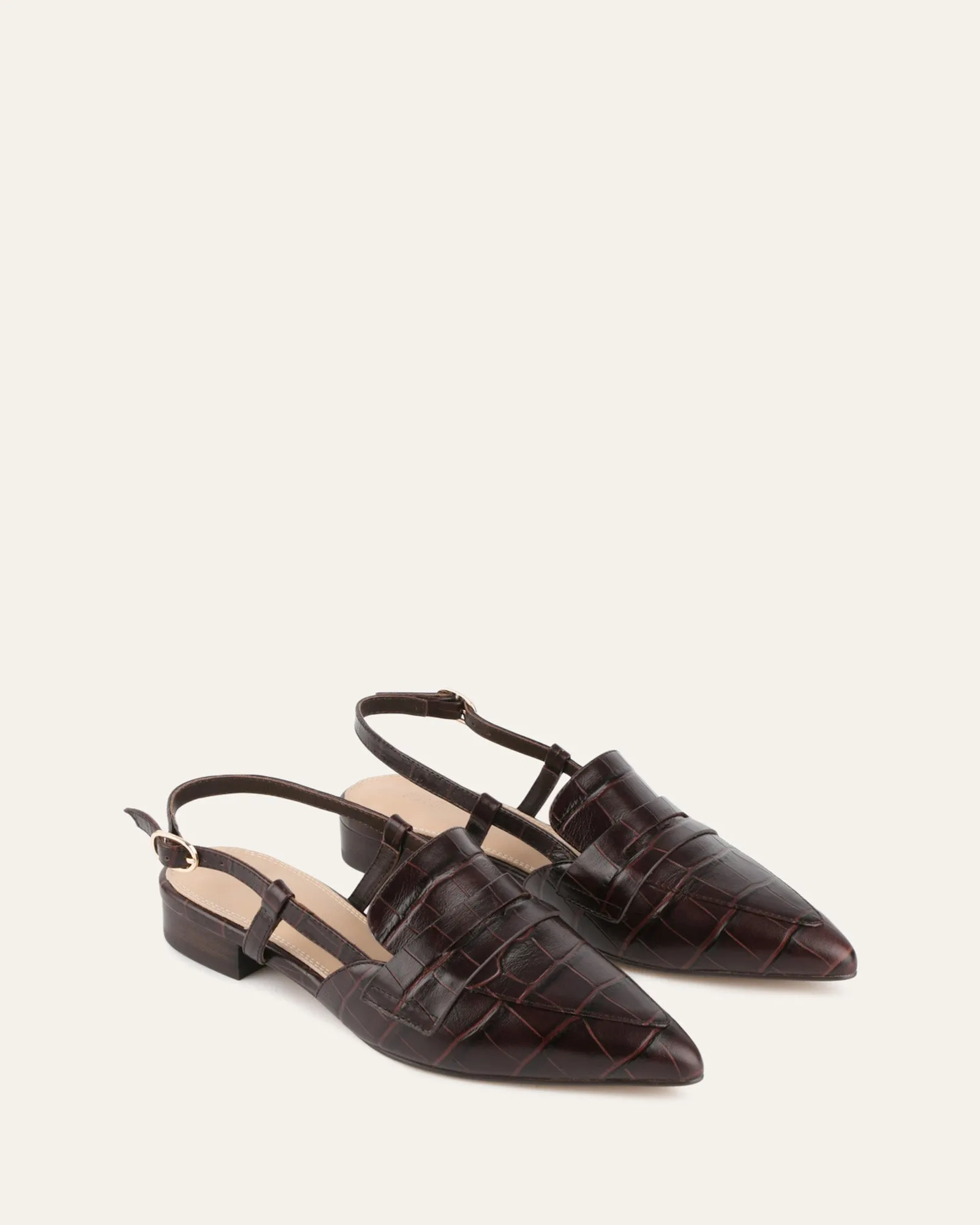 ELOISE DRESS FLATS CHOCOLATE CROC sold by Jo Mercer product image thumbnail 3