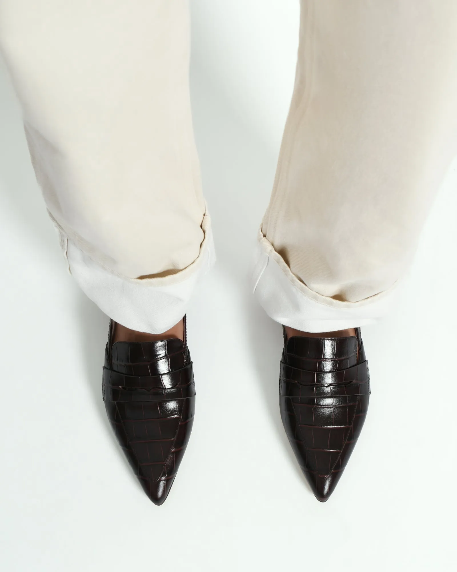 ELOISE DRESS FLATS CHOCOLATE CROC sold by Jo Mercer product image thumbnail 2