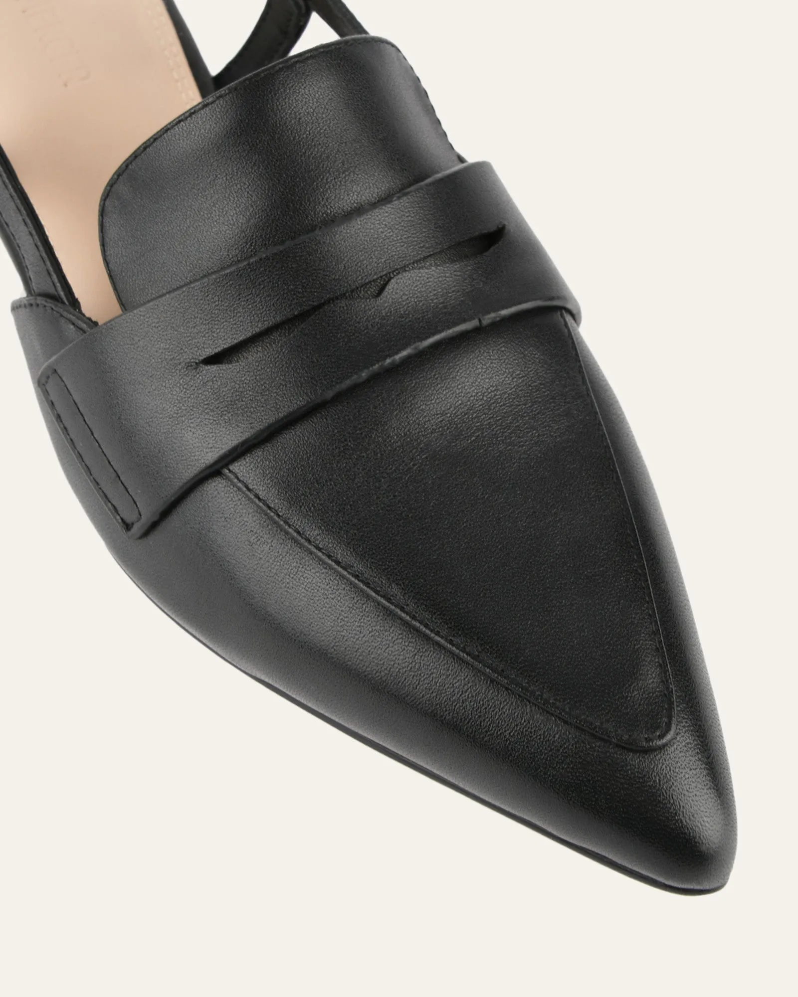 ELOISE DRESS FLATS BLACK LEATHER sold by Jo Mercer product image thumbnail 4