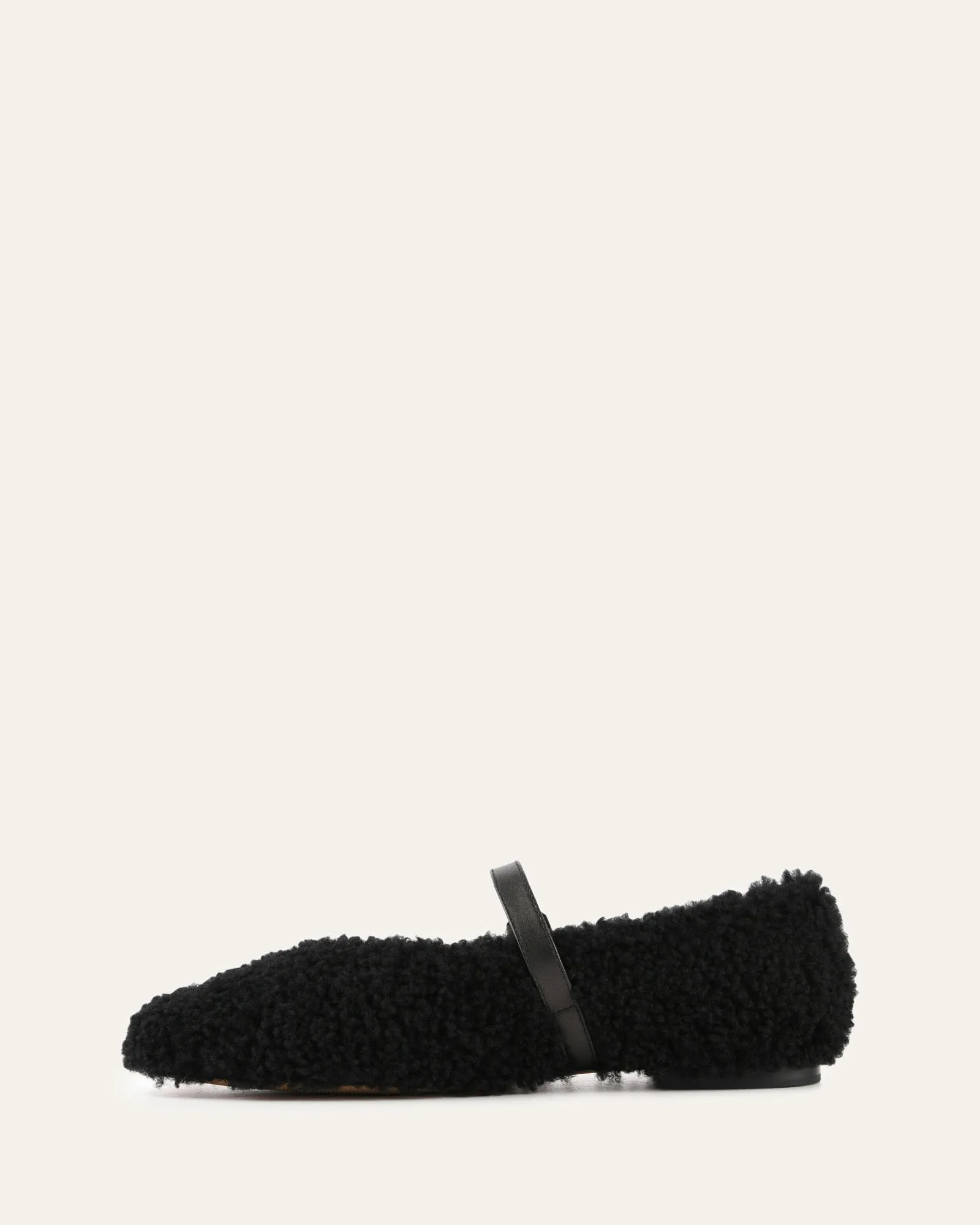 APRIL CASUAL FLATS BLACK SHEARLING sold by Jo Mercer product image thumbnail 5