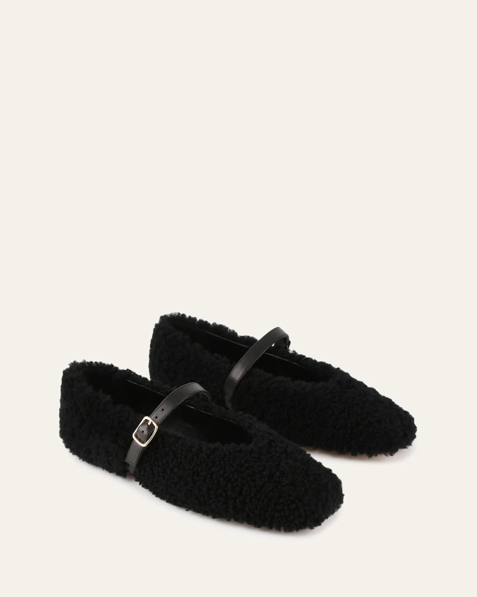 APRIL CASUAL FLATS BLACK SHEARLING sold by Jo Mercer product image thumbnail 2