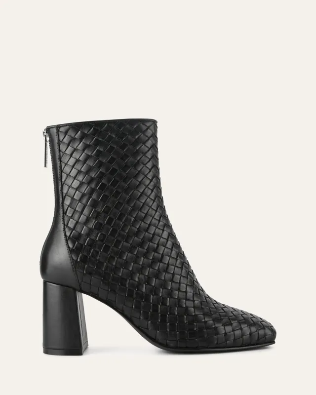 NOLA MID ANKLE BOOTS BLACK LEATHER sold by Jo Mercer