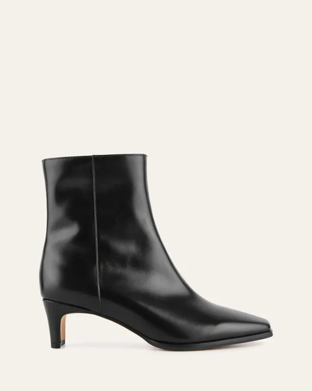 OTIS MID ANKLE BOOTS BLACK LEATHER sold by Jo Mercer