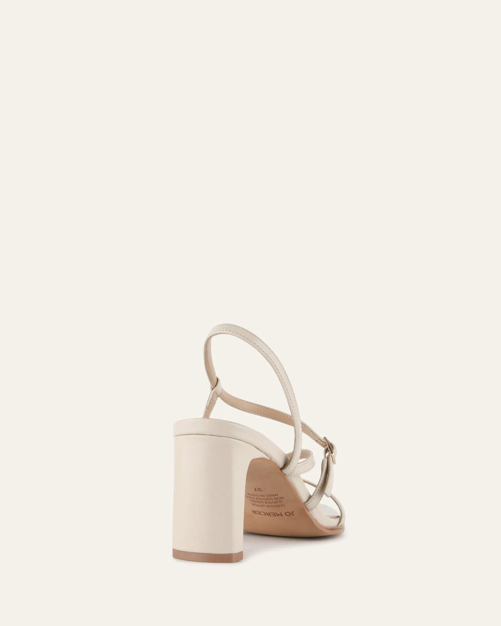 NALA MID HEEL SANDALS OFF WHITE LEATHER sold by Jo Mercer product image thumbnail 5