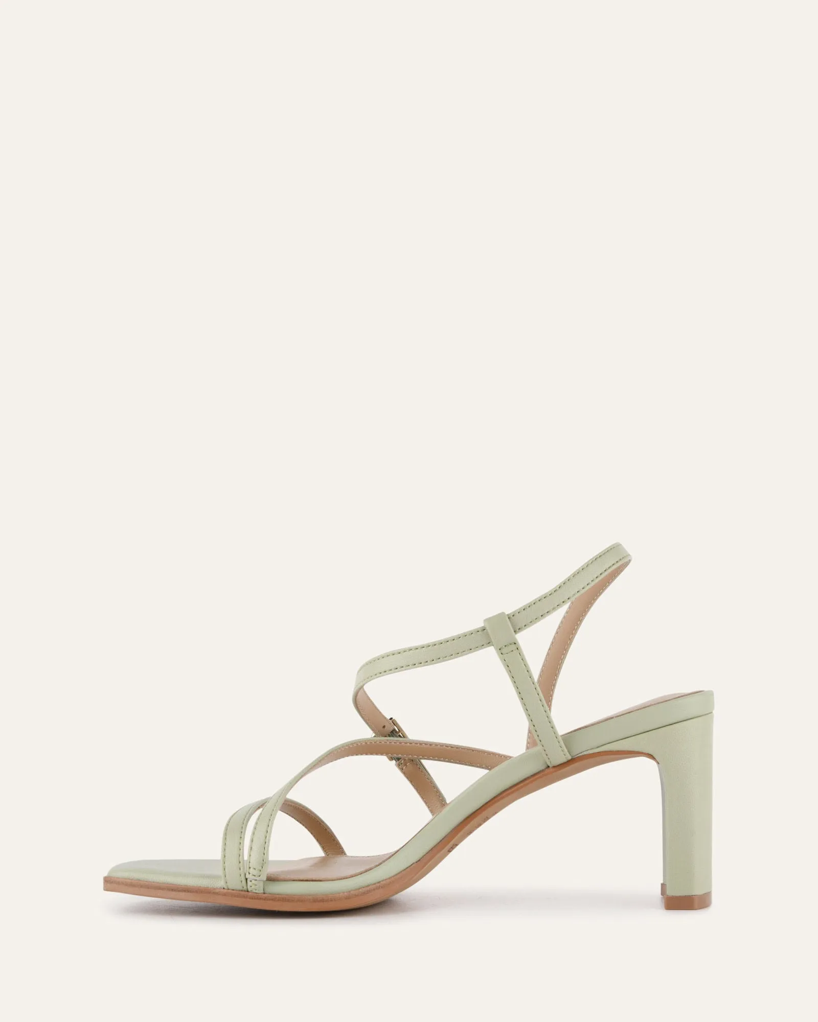 NALA MID HEEL SANDALS LIGHT SAGE LEATHER sold by Jo Mercer product image thumbnail 5