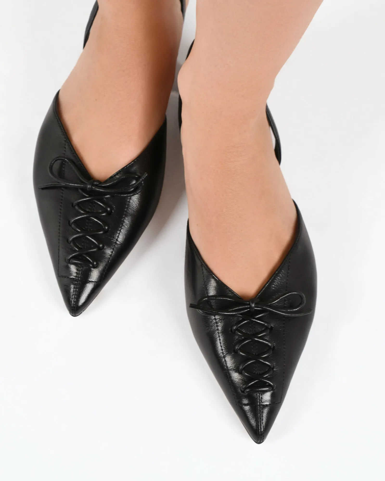 ALOE DRESS FLATS BLACK LEATHER sold by Jo Mercer product image thumbnail 2