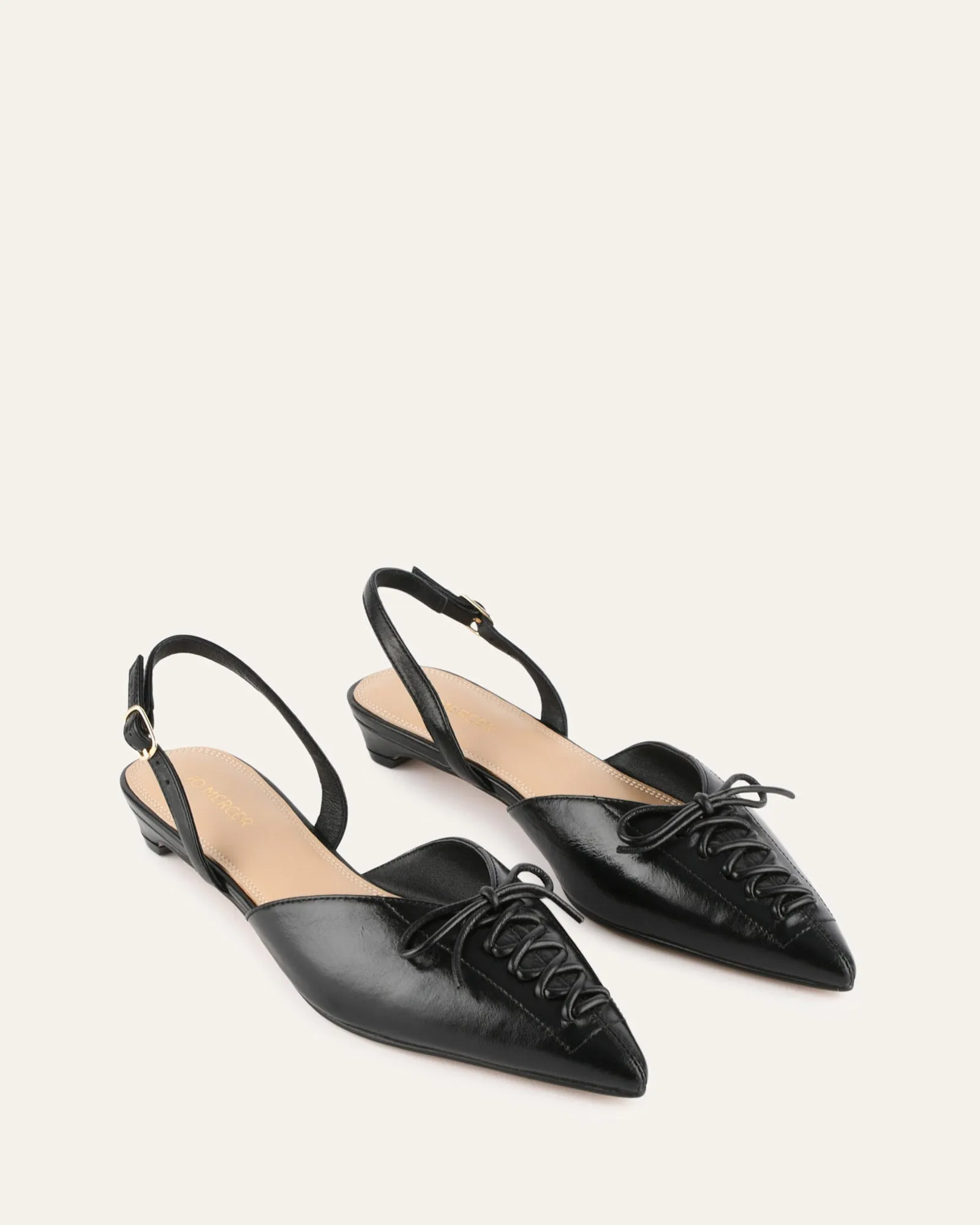 ALOE DRESS FLATS BLACK LEATHER sold by Jo Mercer product image thumbnail 3