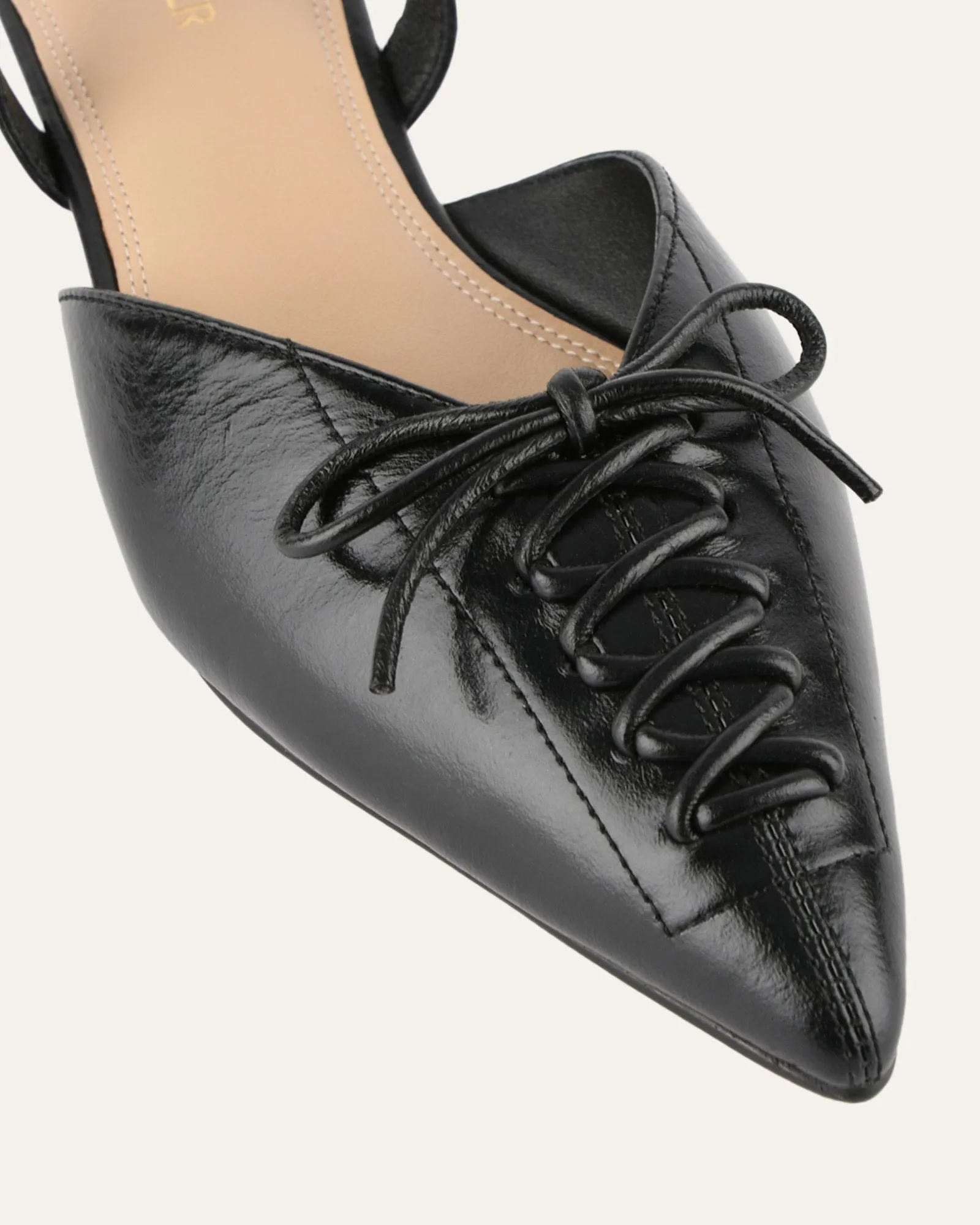 ALOE DRESS FLATS BLACK LEATHER sold by Jo Mercer product image thumbnail 4