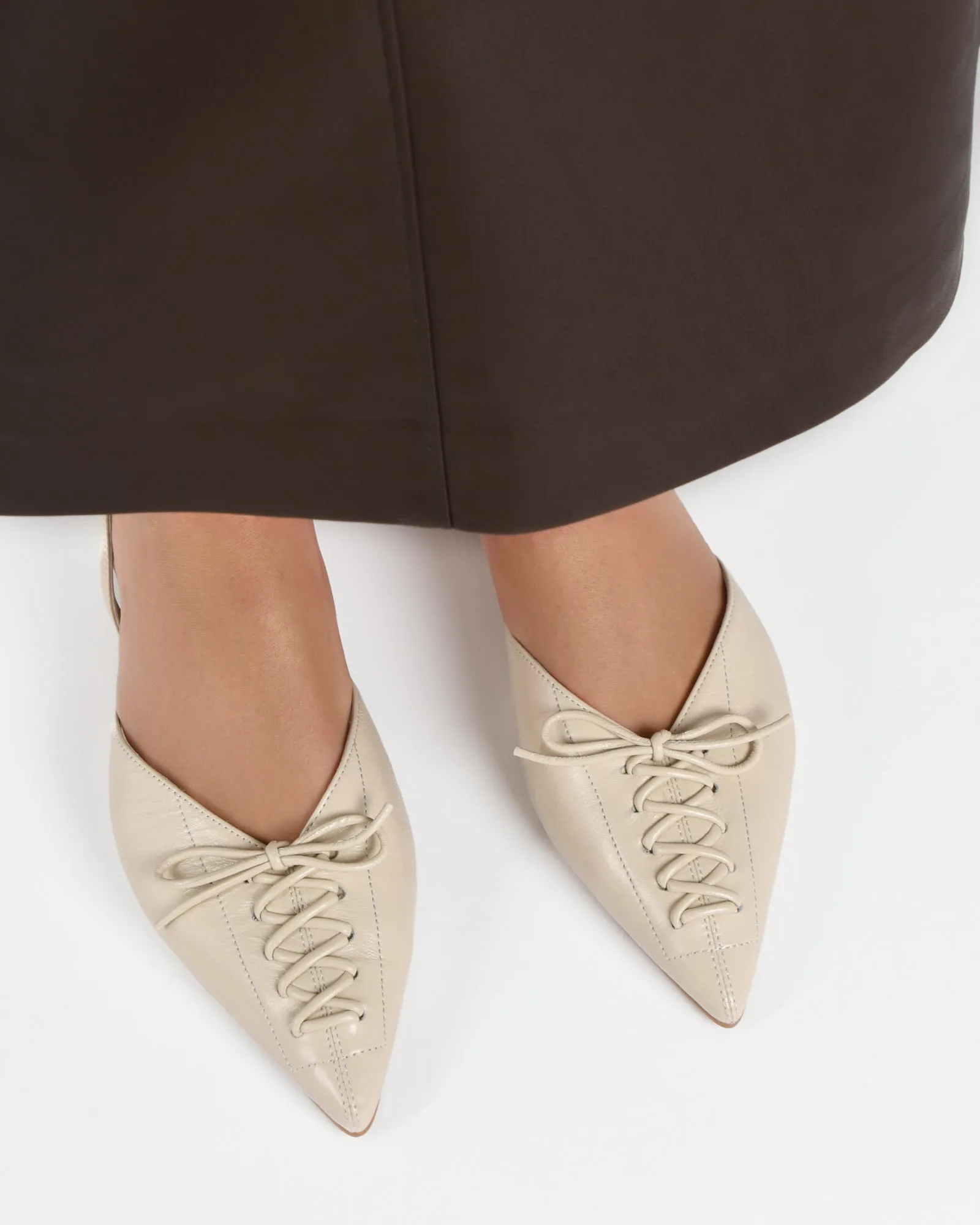 ALOE DRESS FLATS OFF WHITE LEATHER sold by Jo Mercer product image thumbnail 2