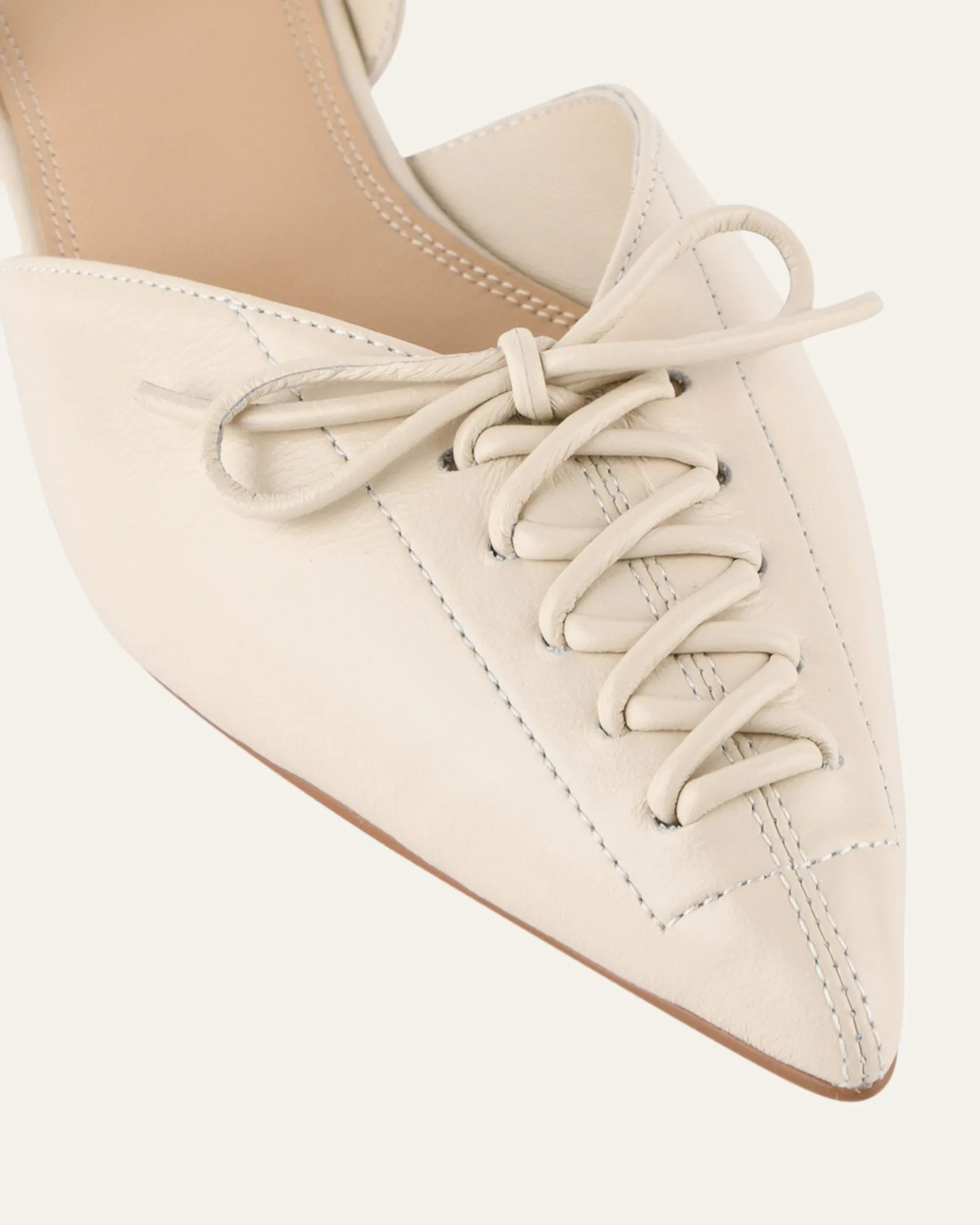 ALOE DRESS FLATS OFF WHITE LEATHER sold by Jo Mercer product image thumbnail 4