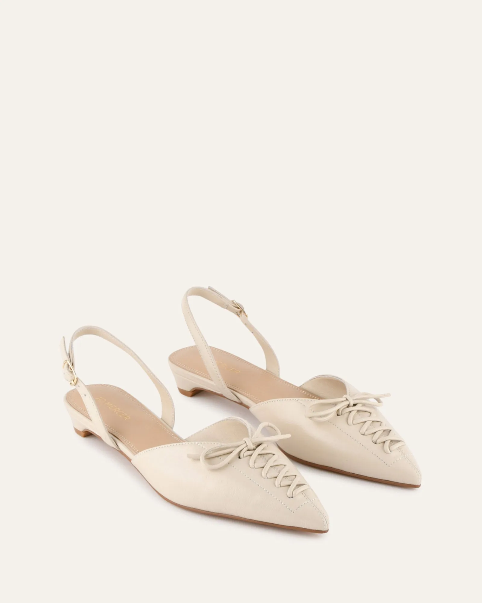ALOE DRESS FLATS OFF WHITE LEATHER sold by Jo Mercer product image thumbnail 3