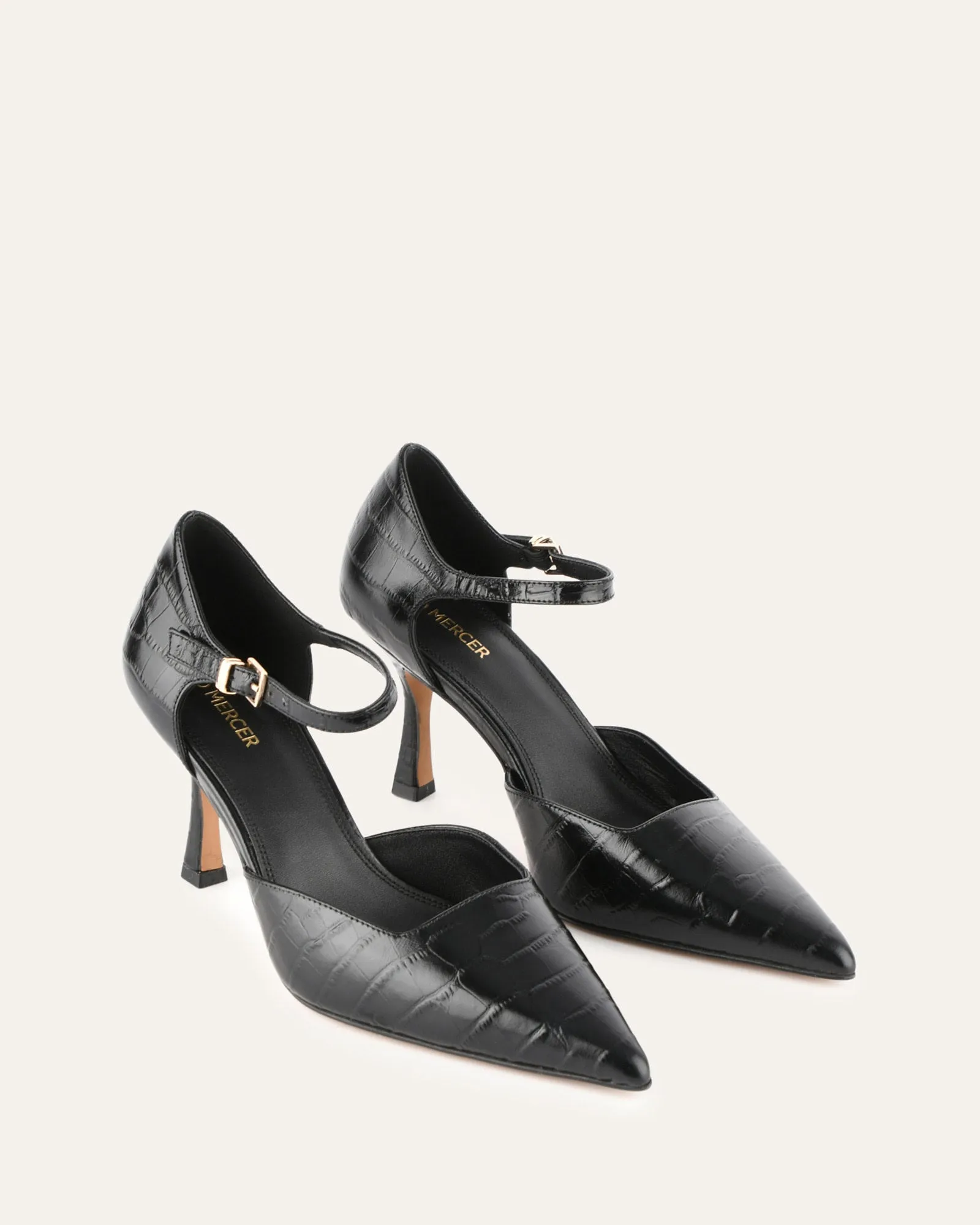 AXEL HIGH HEELS BLACK CROC sold by Jo Mercer product image thumbnail 3