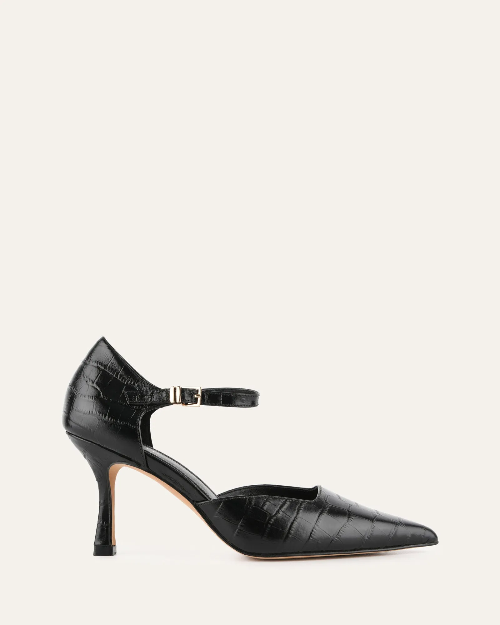 AXEL HIGH HEELS BLACK CROC sold by Jo Mercer