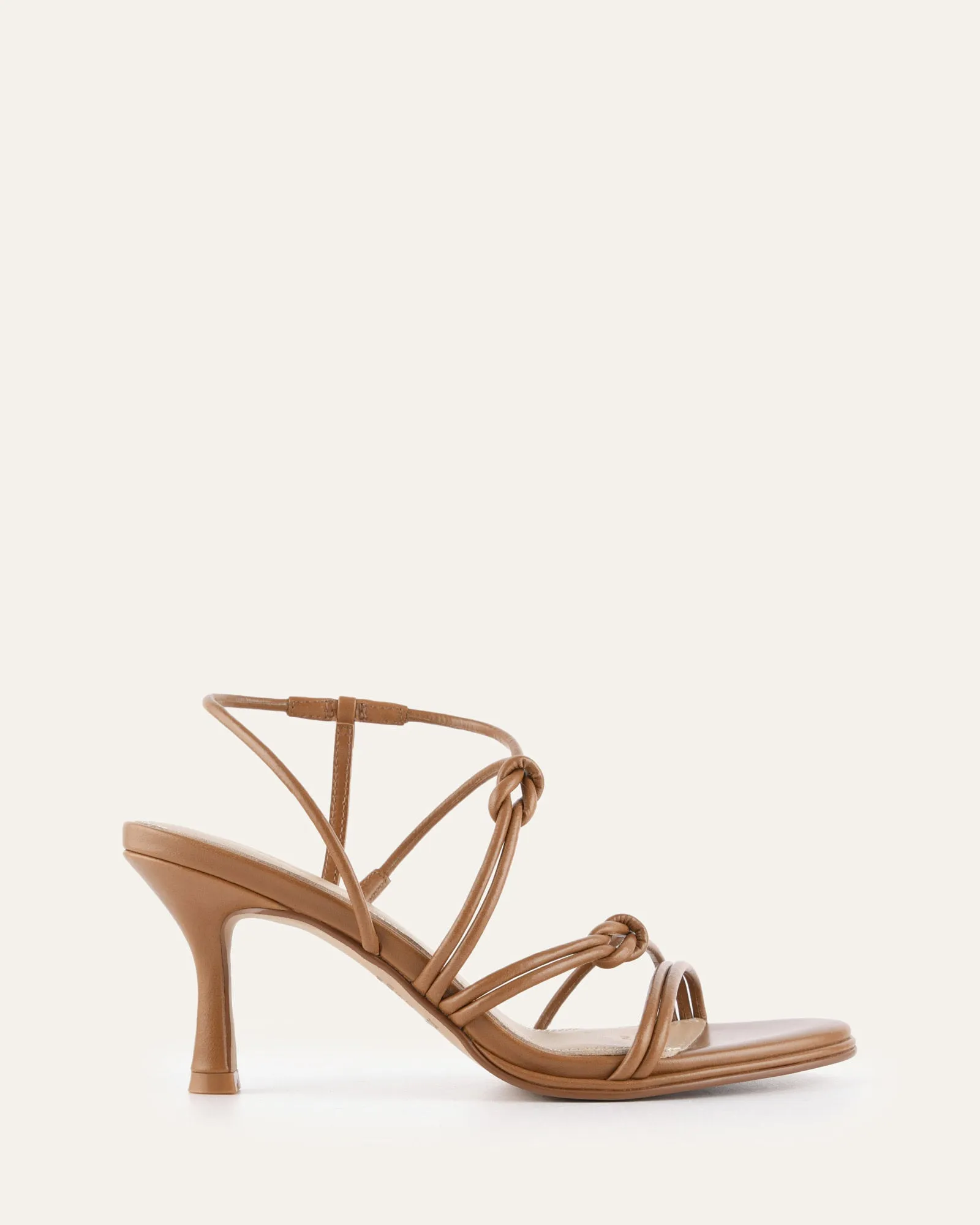 NORMA MID HEEL SANDALS TUSCAN TAN LEATHER sold by Jo Mercer