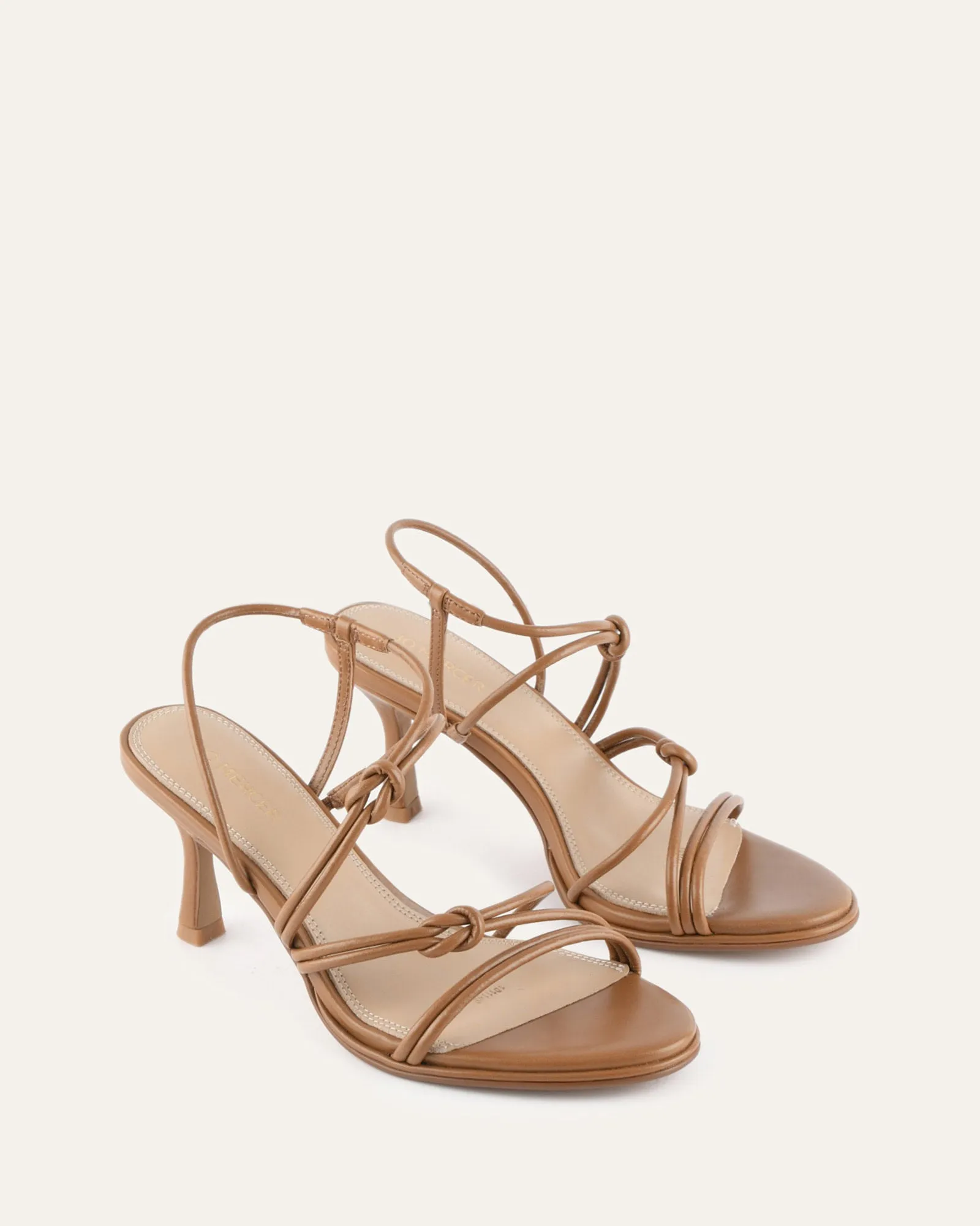 NORMA MID HEEL SANDALS TUSCAN TAN LEATHER sold by Jo Mercer product image thumbnail 2