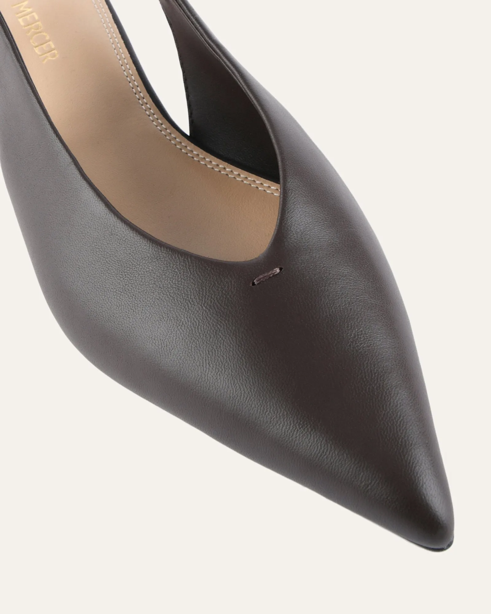 ALBIE DRESS FLATS BITTER CHOC LEATHER sold by Jo Mercer product image thumbnail 3