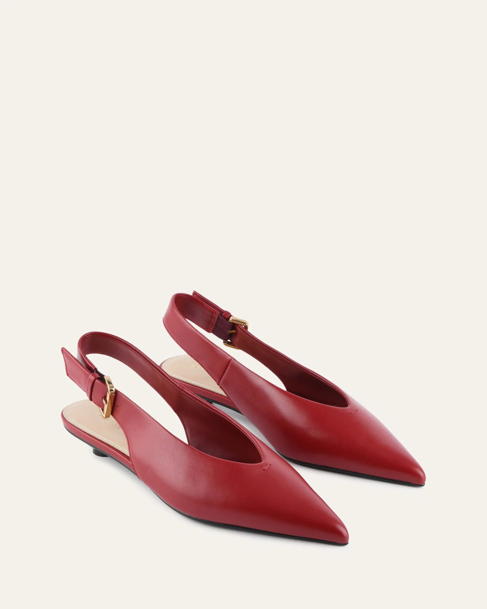 ALBIE DRESS FLATS RUBY RED LEATHER sold by Jo Mercer product image thumbnail 2