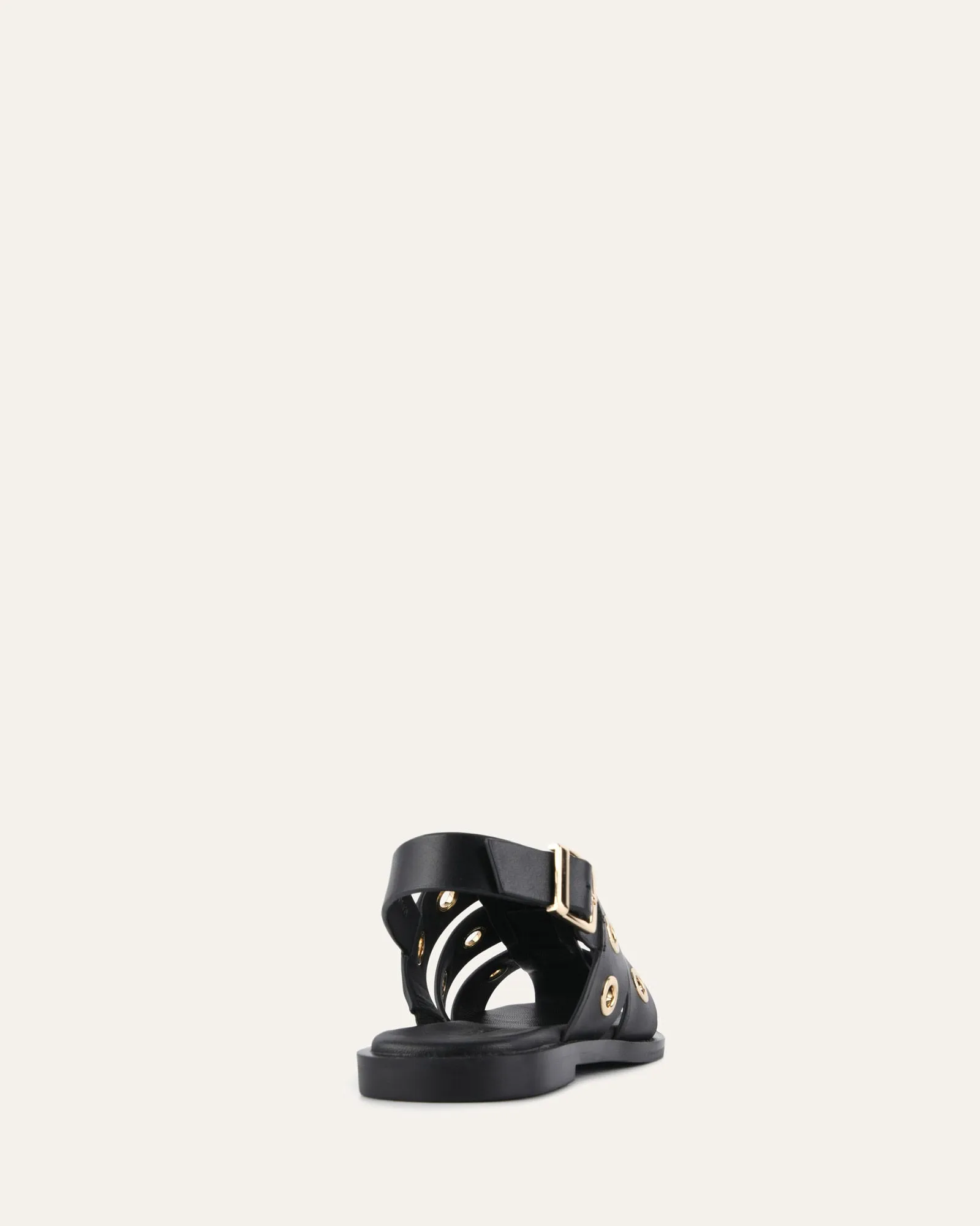 SAFFI FLAT SANDALS BLACK LEATHER sold by Jo Mercer product image thumbnail 4