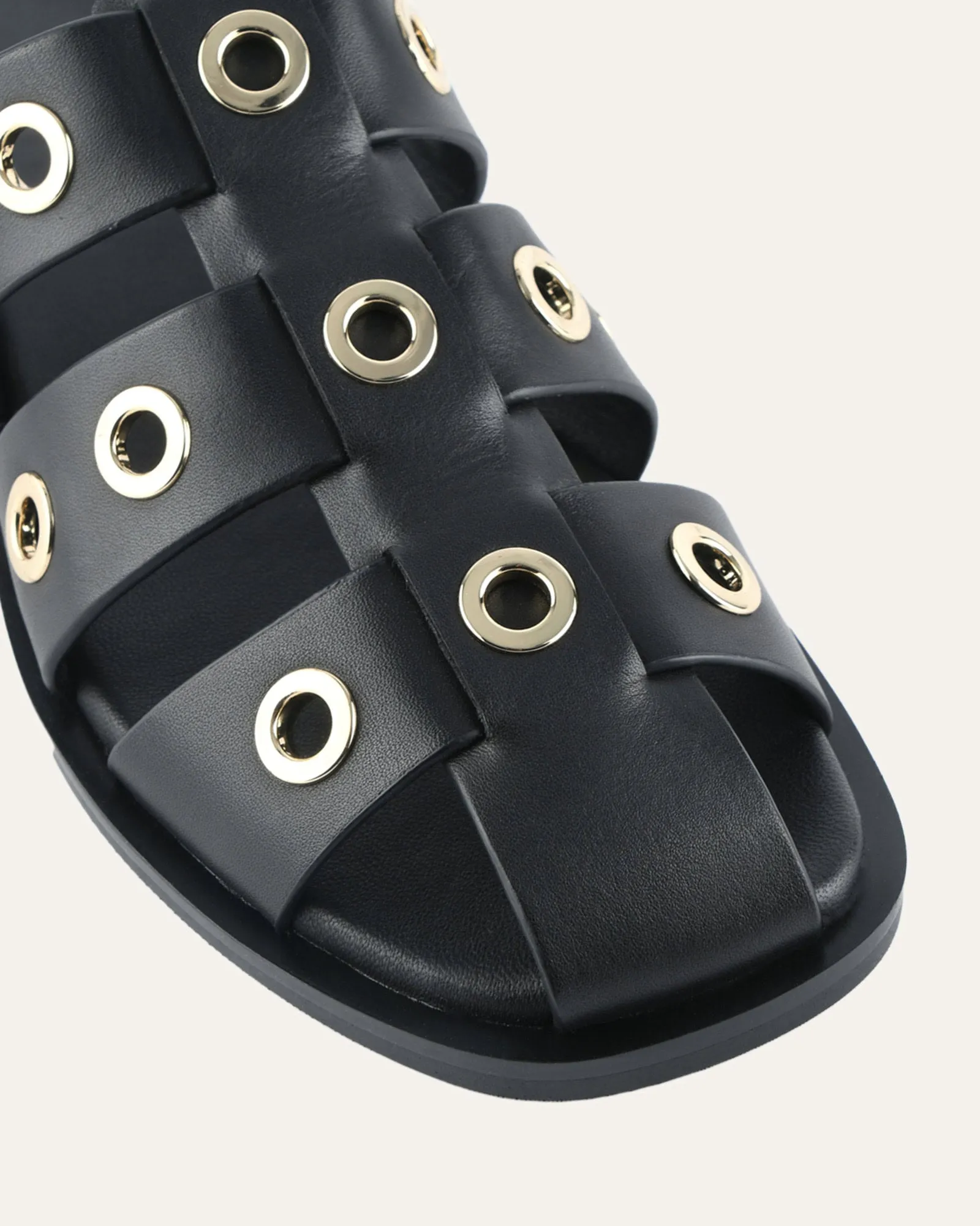 SAFFI FLAT SANDALS BLACK LEATHER sold by Jo Mercer product image thumbnail 3