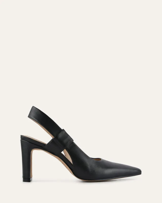 SHEPARD HIGH HEELS BLACK LEATHER sold by Jo Mercer