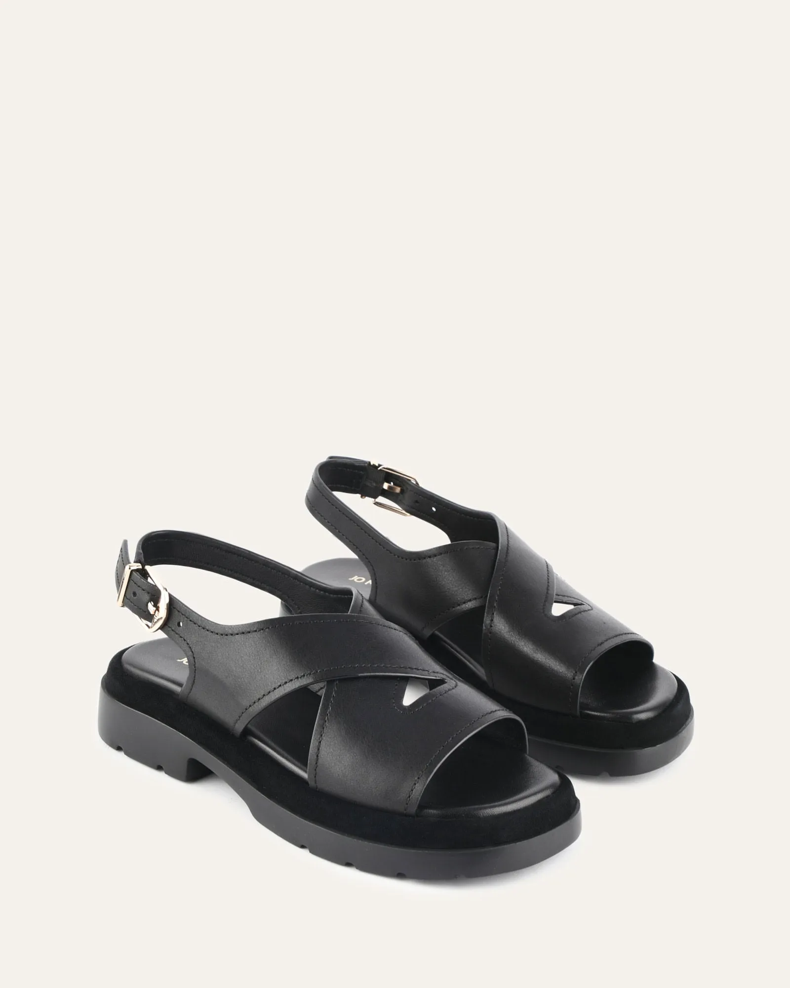 TOORAK FLAT SANDALS BLACK LEATHER sold by Jo Mercer product image thumbnail 2