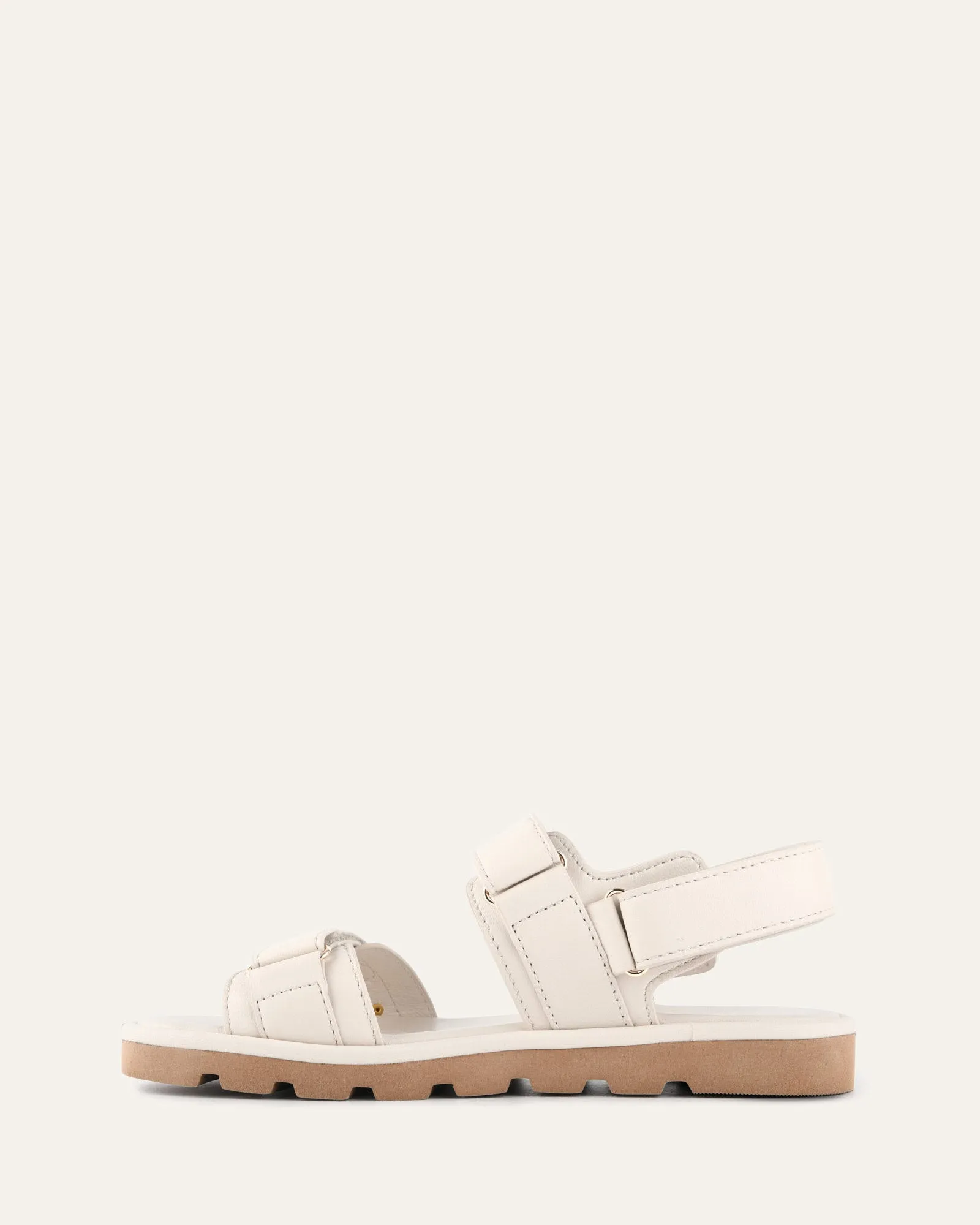 RUFUS FLAT SANDALS OFF WHITE LEATHER sold by Jo Mercer product image thumbnail 5
