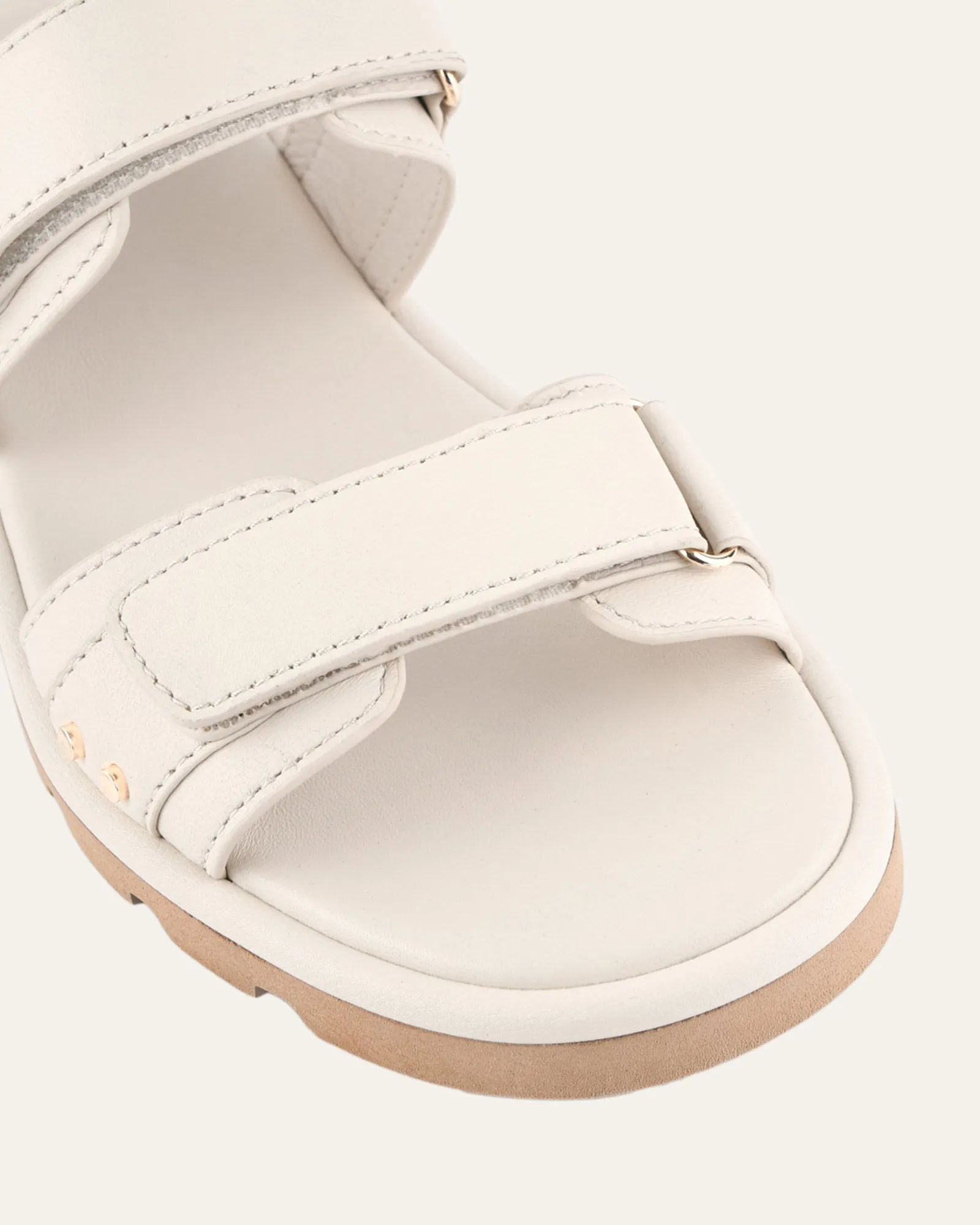 RUFUS FLAT SANDALS OFF WHITE LEATHER sold by Jo Mercer product image thumbnail 3