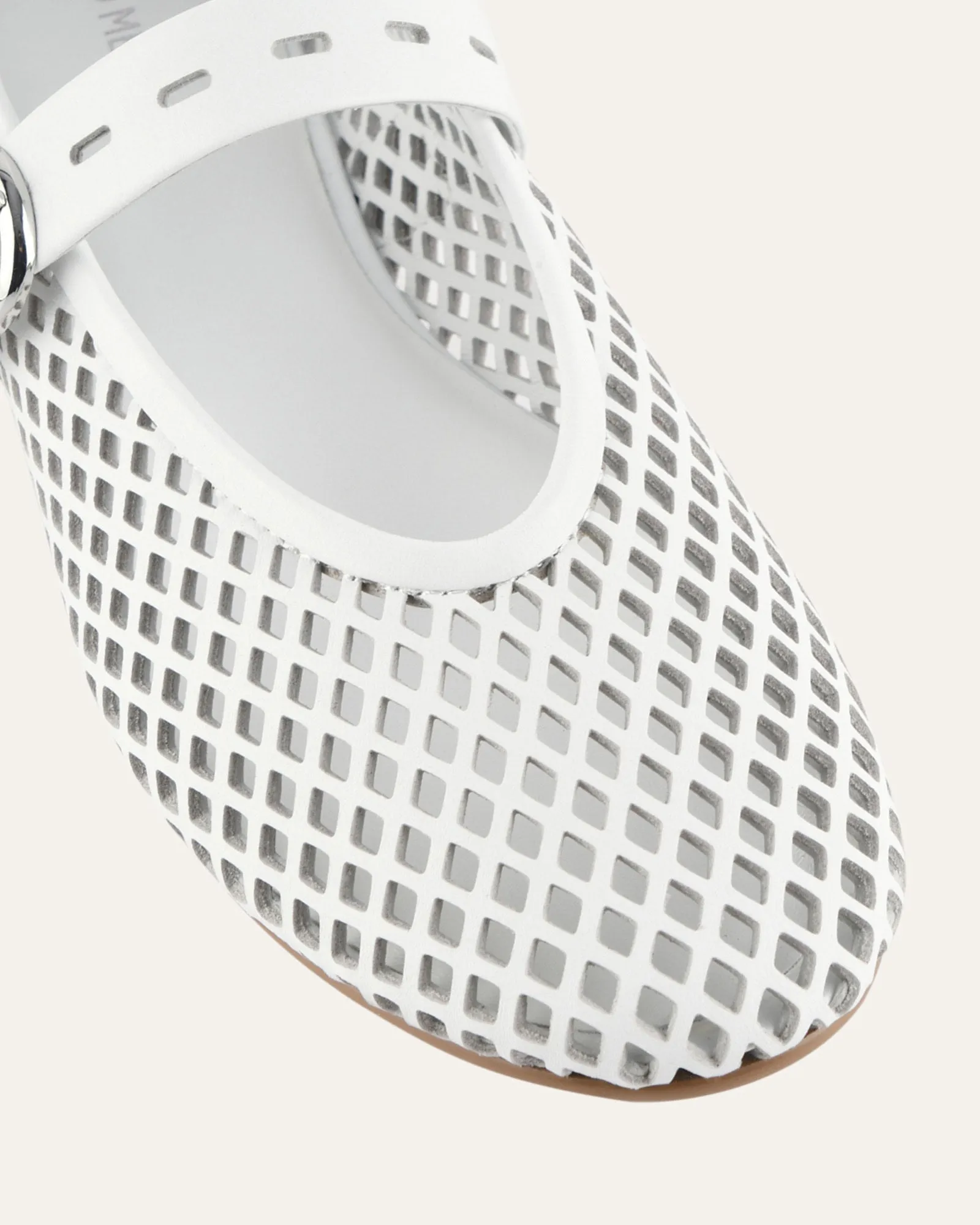 GINGER BALLET FLATS WHITE LEATHER sold by Jo Mercer product image thumbnail 4