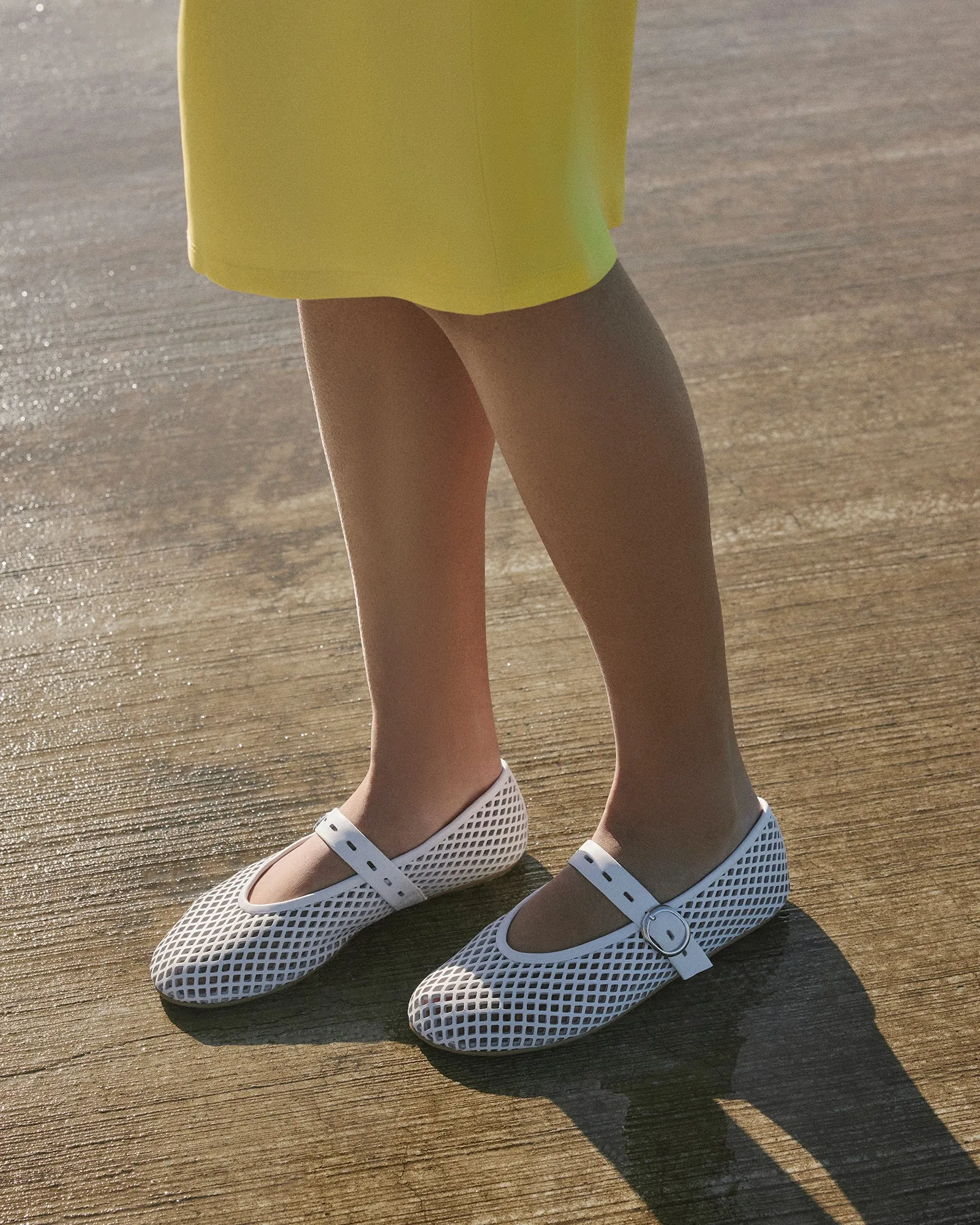 GINGER BALLET FLATS WHITE LEATHER sold by Jo Mercer product image thumbnail 2