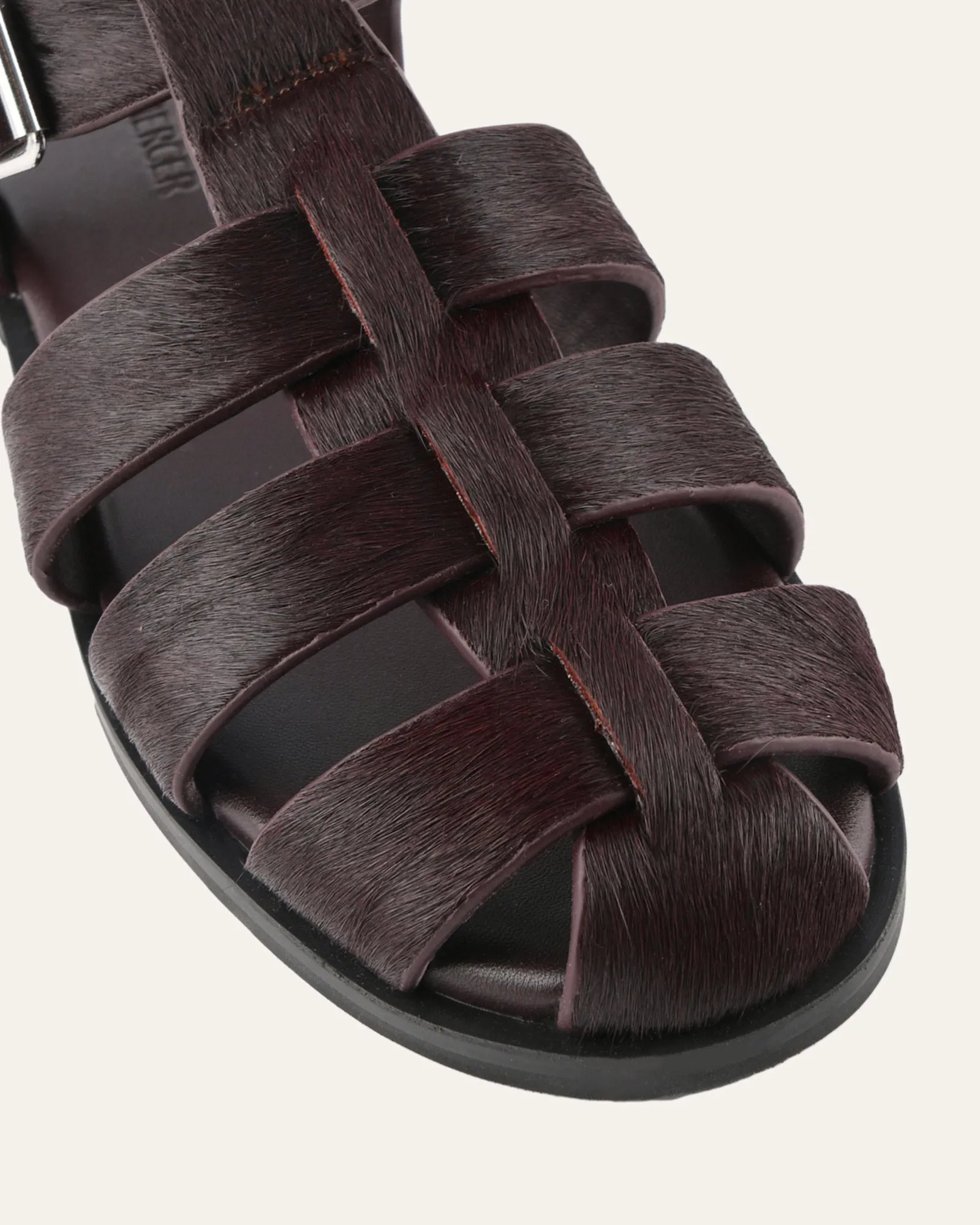 FINN FLAT SANDALS MERLOT LEATHER sold by Jo Mercer product image thumbnail 3
