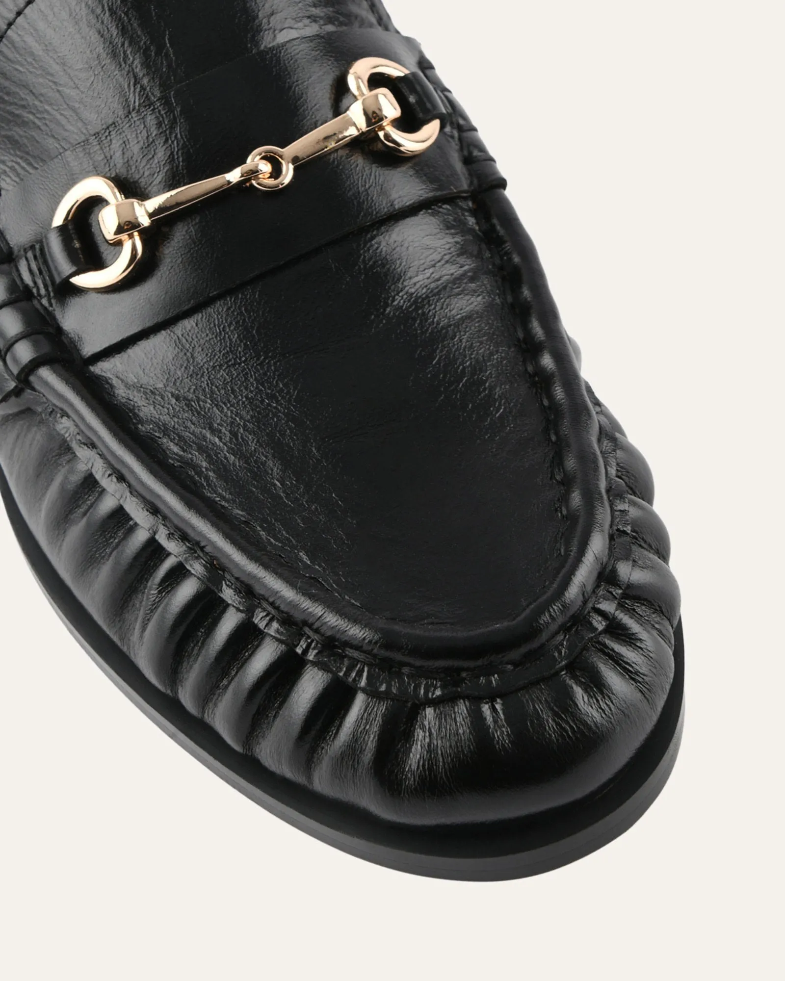 MAGGIE LOAFERS BLACK LEATHER sold by Jo Mercer product image thumbnail 3