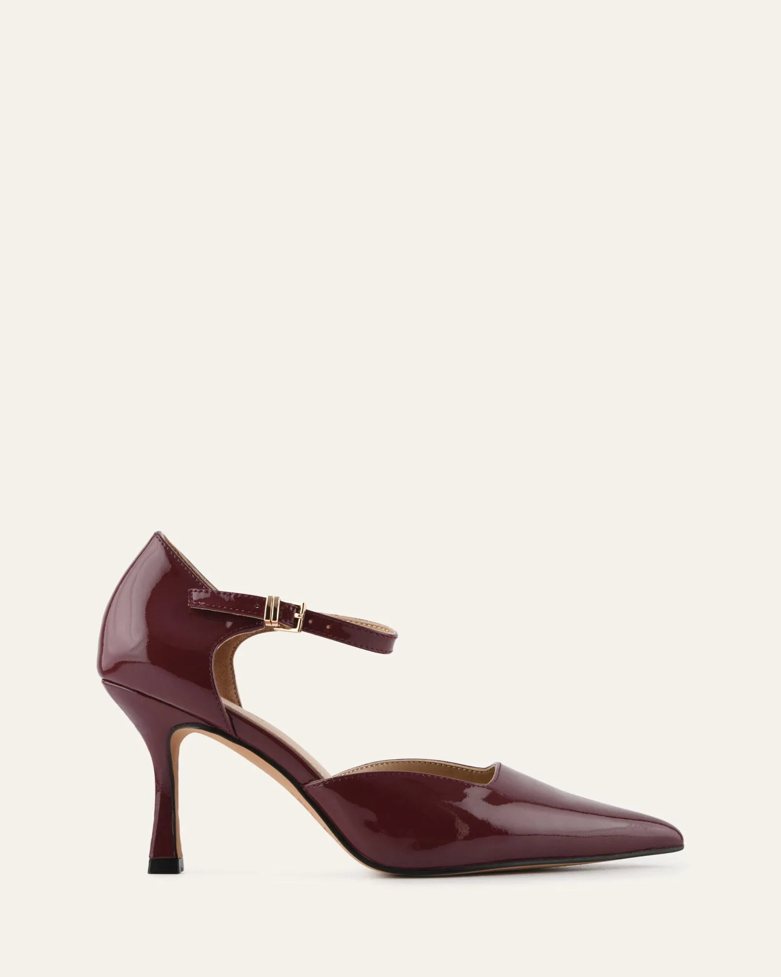 AXEL HIGH HEELS MULBERRY PATENT sold by Jo Mercer
