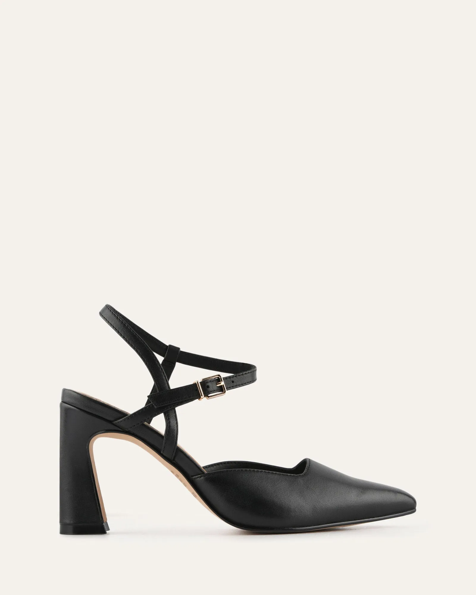 DAWN HIGH HEELS BLACK LEATHER sold by Jo Mercer