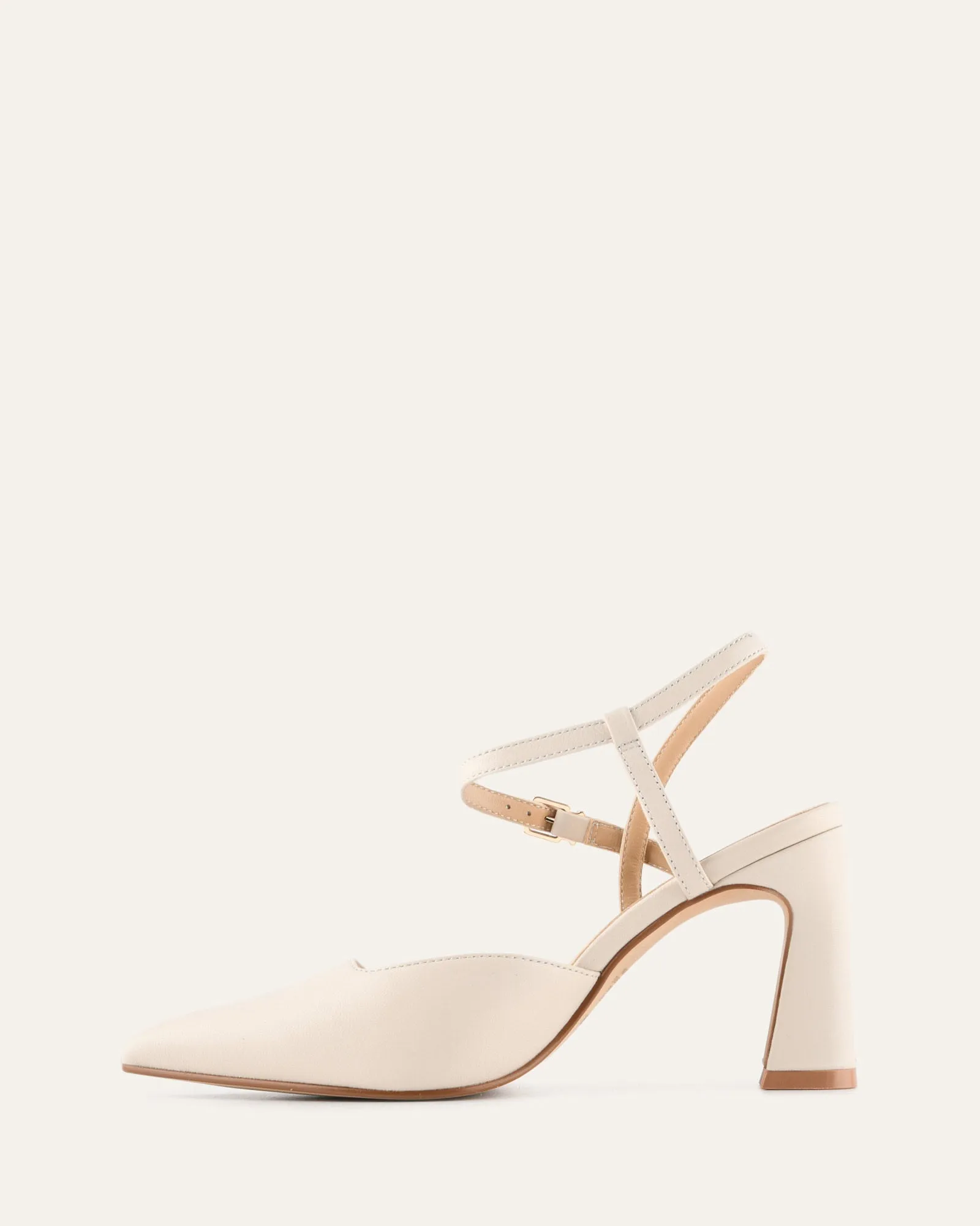 DAWN HIGH HEELS OFF WHITE LEATHER sold by Jo Mercer product image thumbnail 5