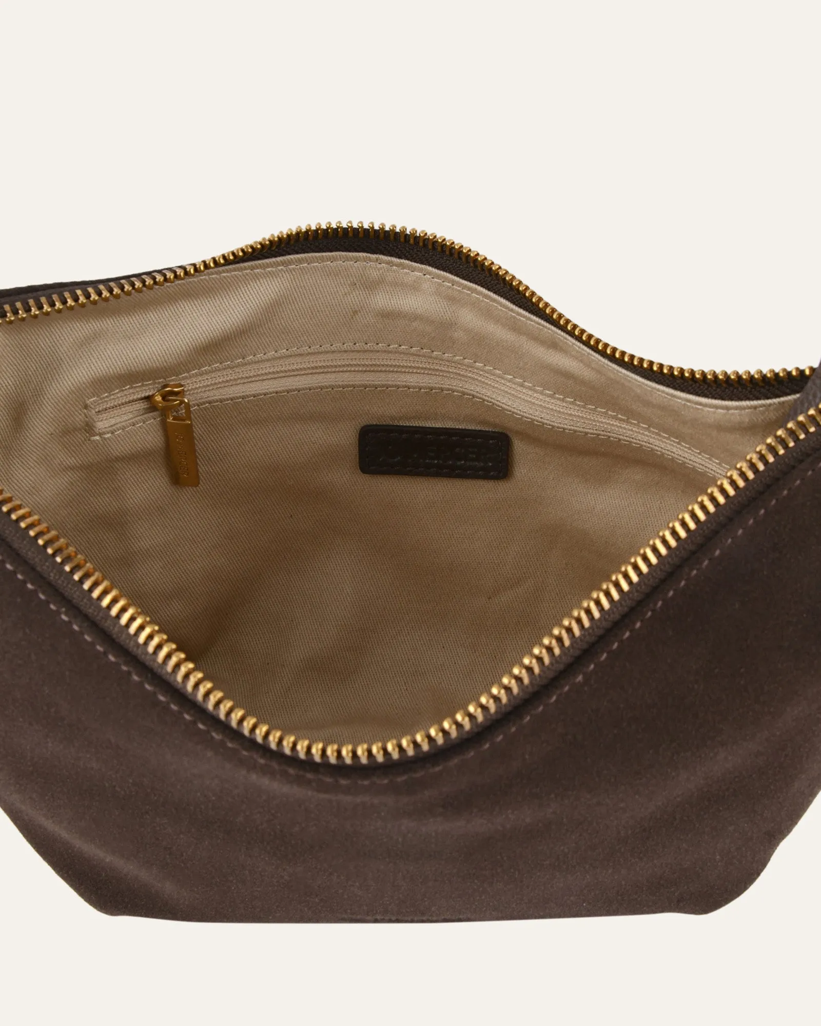 FLEET CROSSBODY BAG BITTER CHOC SUEDE sold by Jo Mercer product image thumbnail 4
