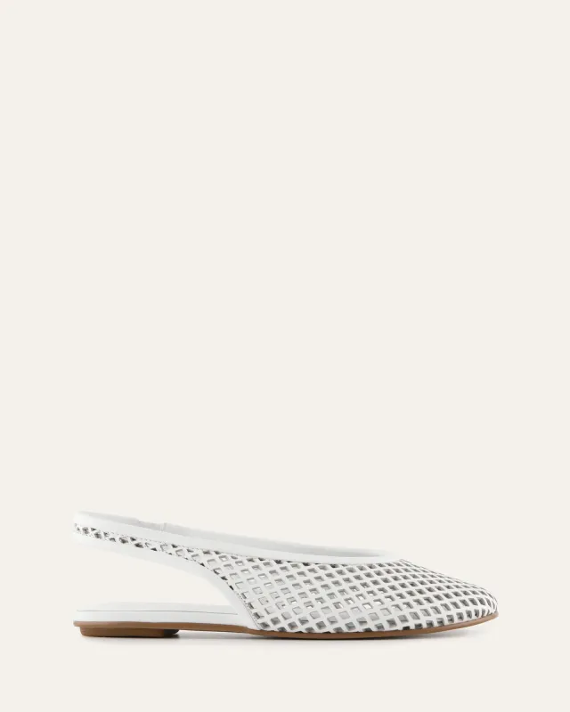 GINKO CASUAL FLATS WHITE LEATHER sold by Jo Mercer