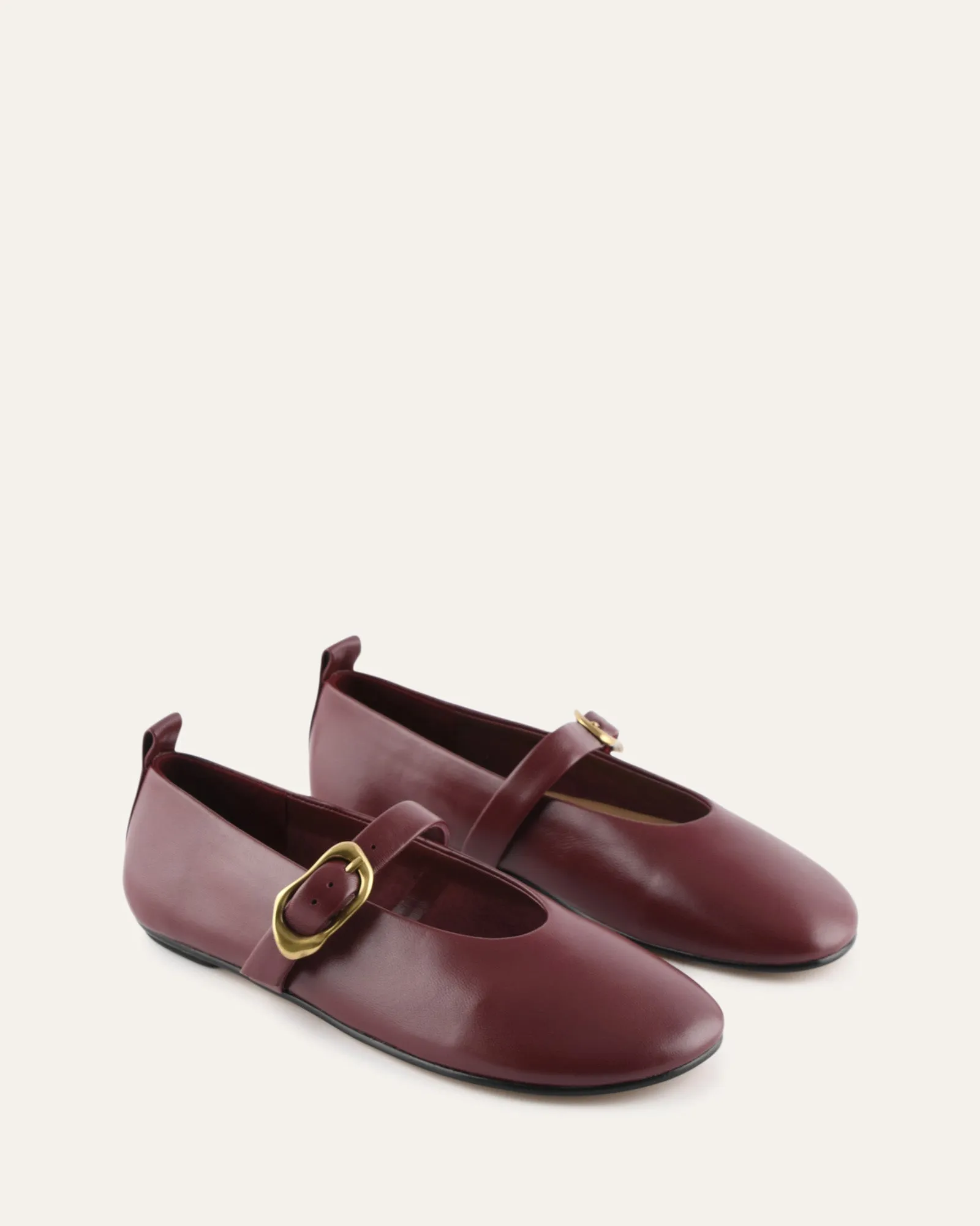 VALLEY BALLET FLATS MULBERRY LEATHER sold by Jo Mercer product image thumbnail 3