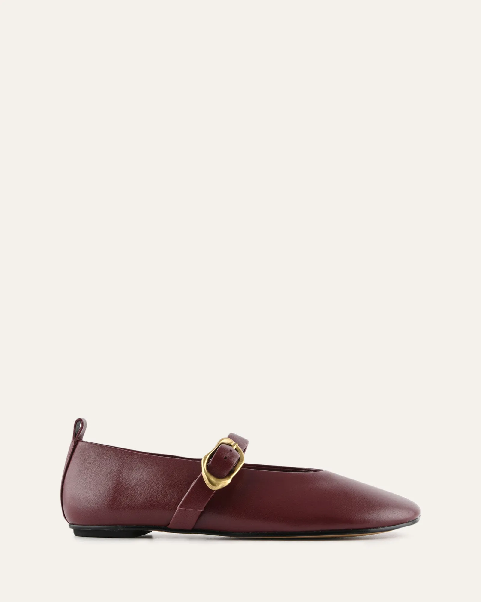 VALLEY BALLET FLATS MULBERRY LEATHER sold by Jo Mercer