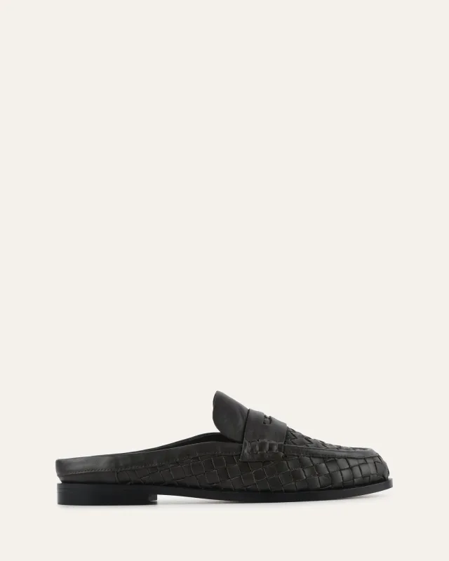 MOIRA LOAFERS BITTER CHOC LEATHER sold by Jo Mercer