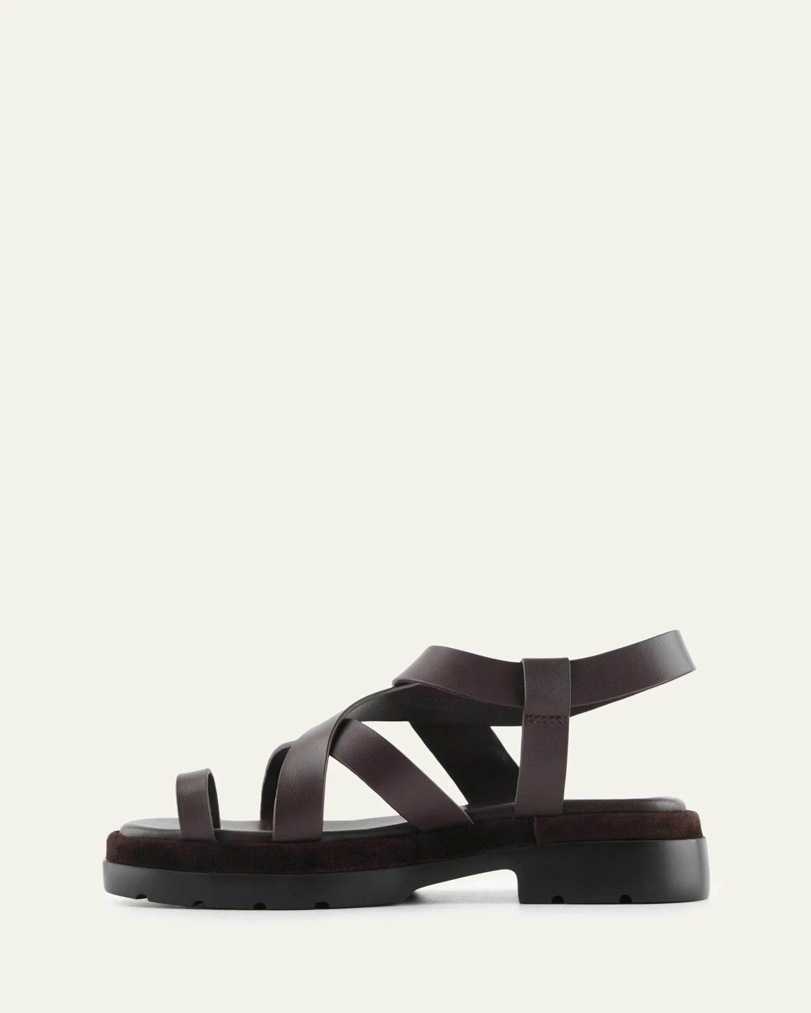 TOMMY FLAT SANDALS BITTER CHOC LEATHER sold by Jo Mercer product image thumbnail 5